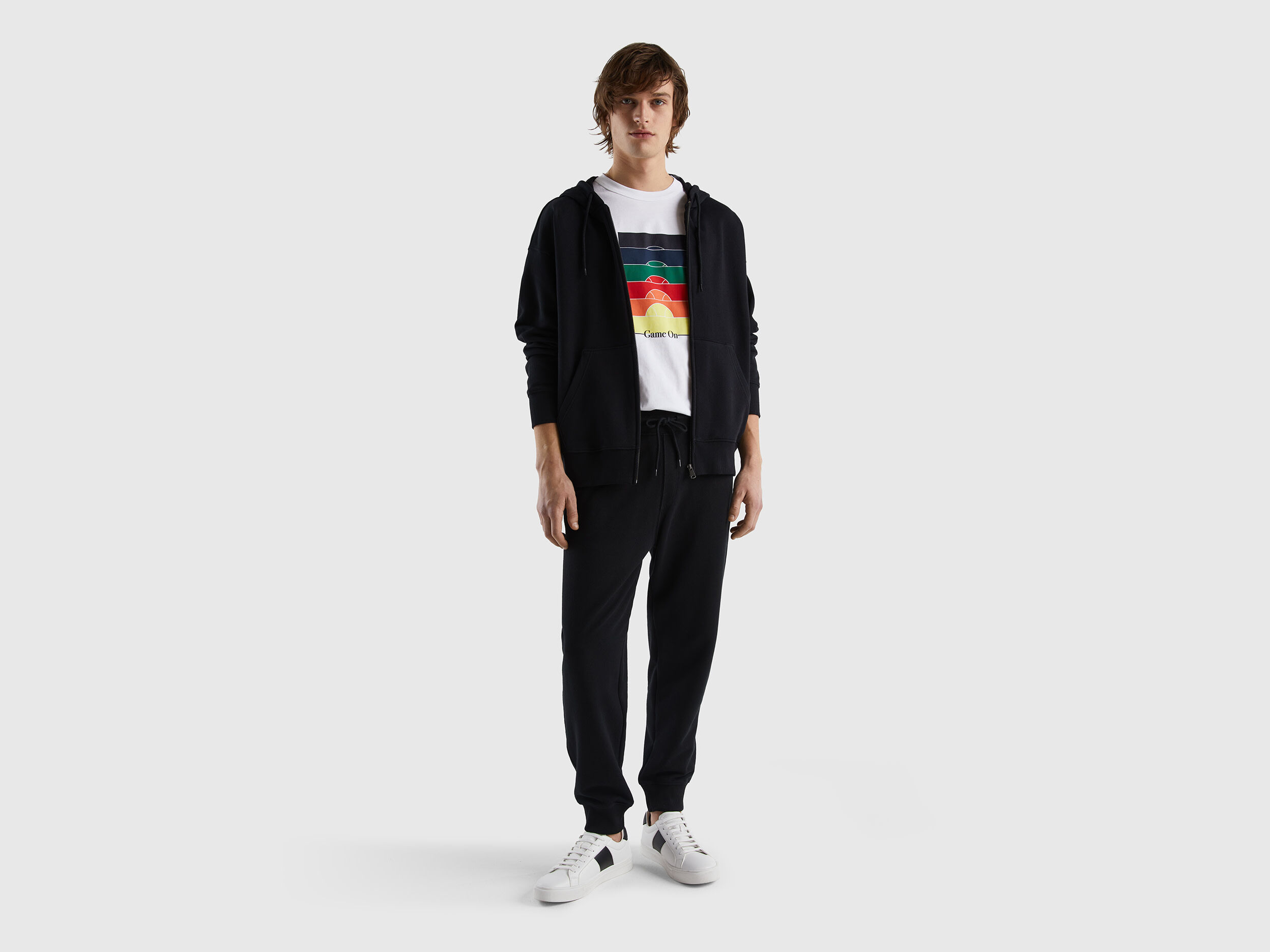 United colors of benetton black sweatshirt deals