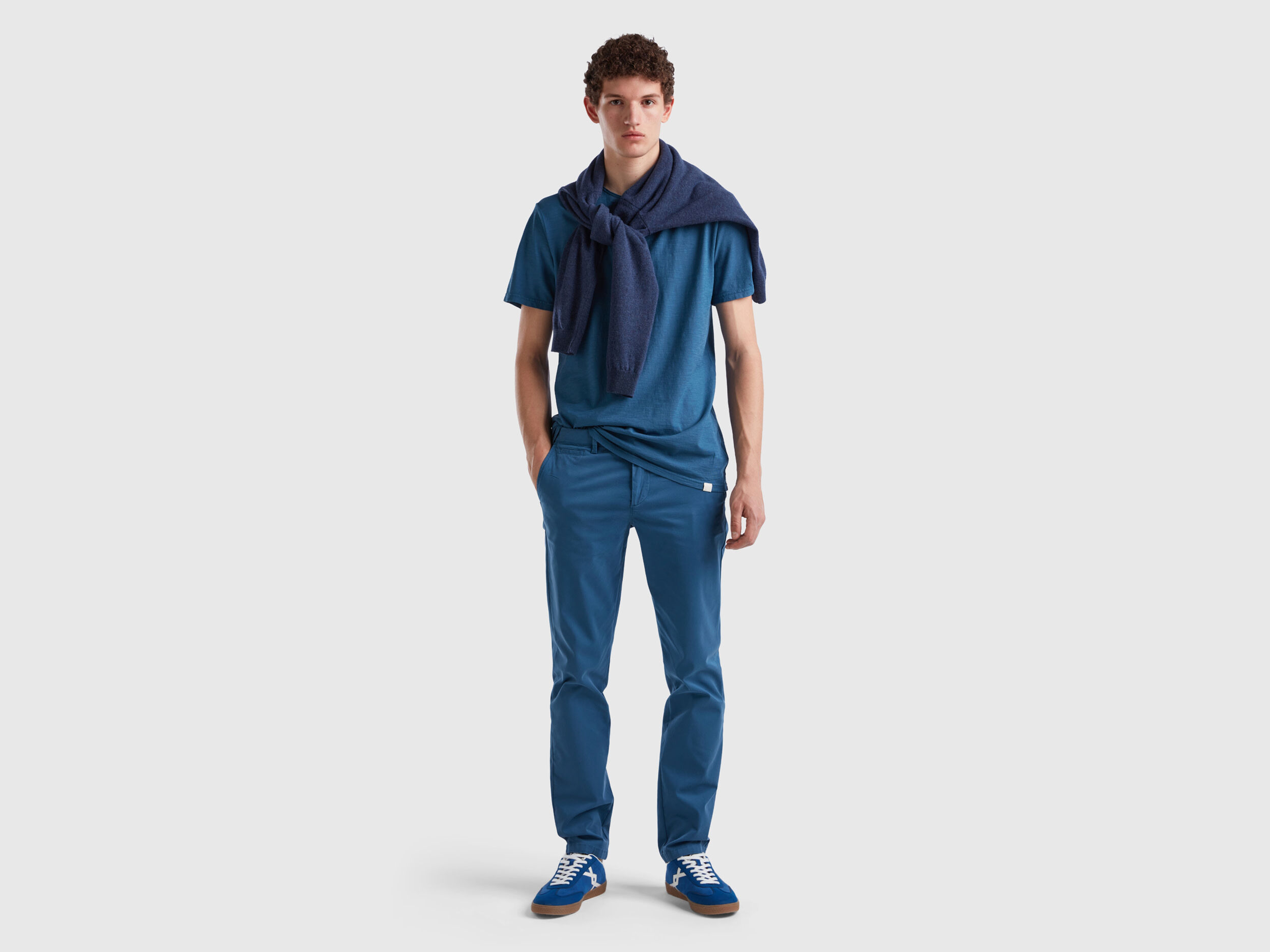 Air force blue chinos top