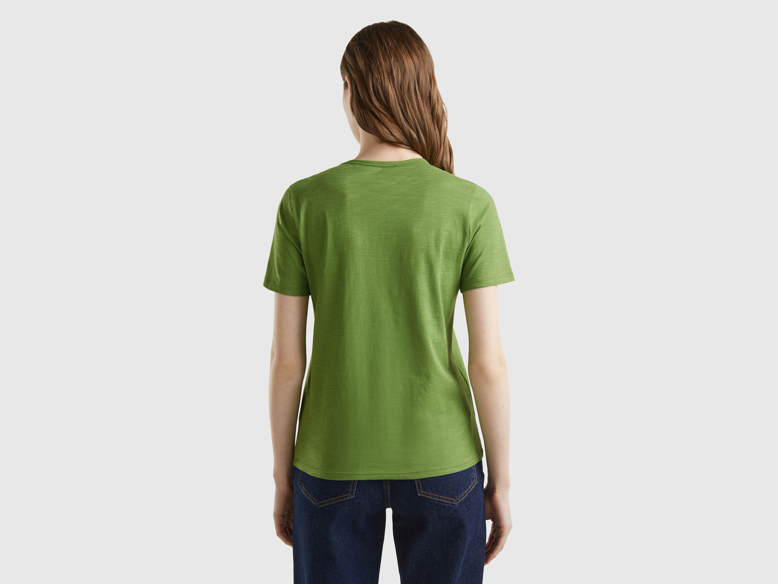Benetton green t shirt cheap