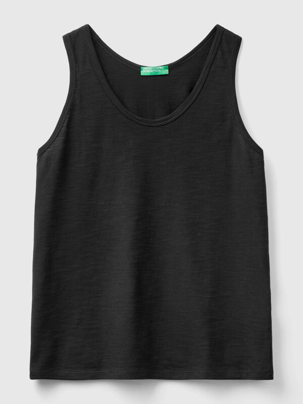 Women's Black Tank Top – Europe and America Hot Girl Solid Colour
