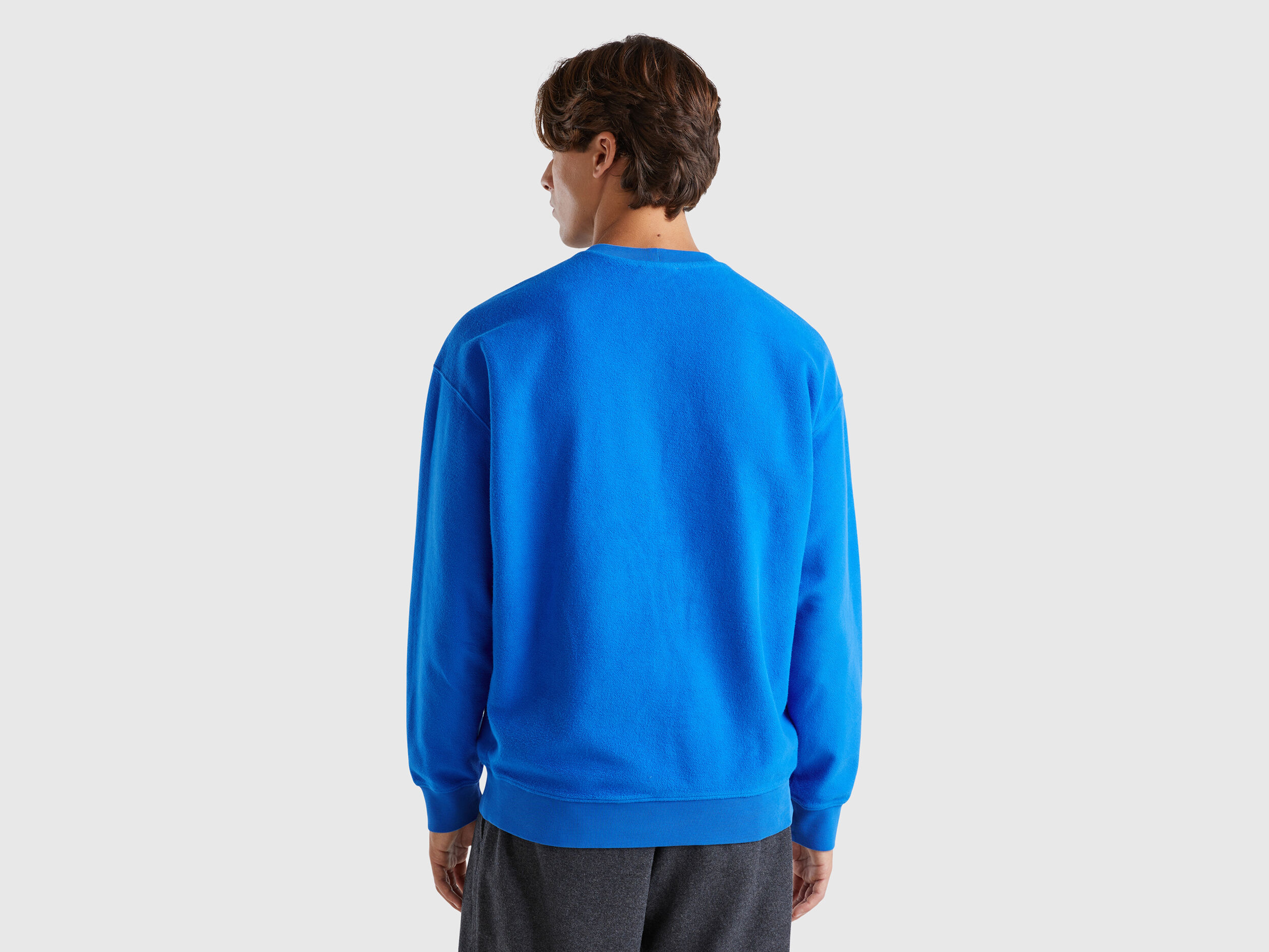 Blue cotton sweatshirt online