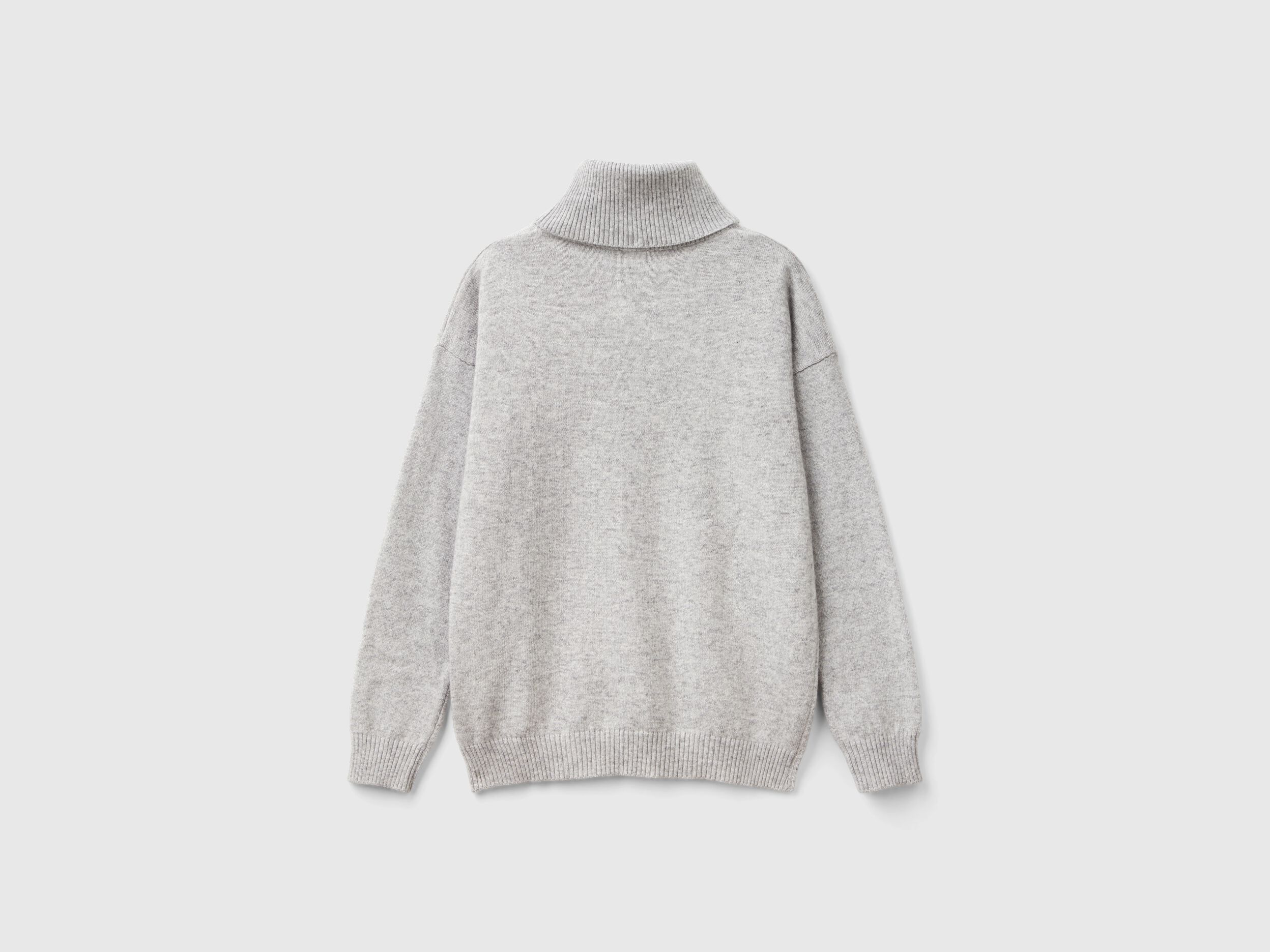 Turtleneck sweater in cashmere and wool blend