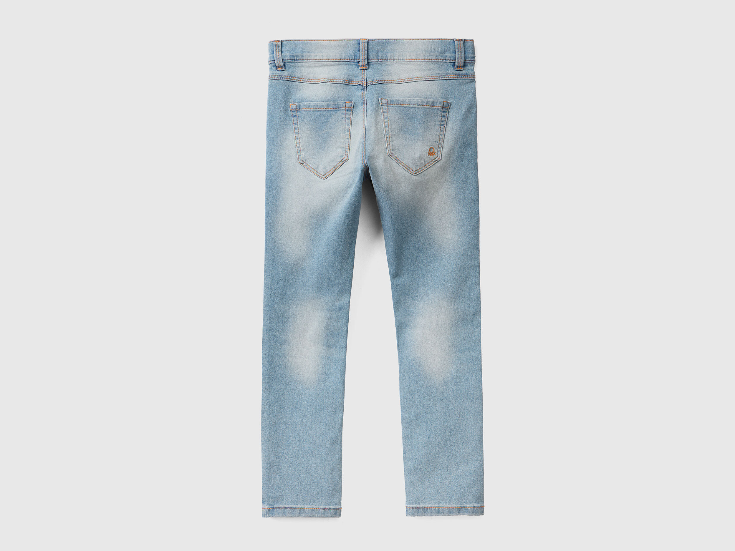 Vaqueros slim fit con cinco bolsillos Celeste Benetton