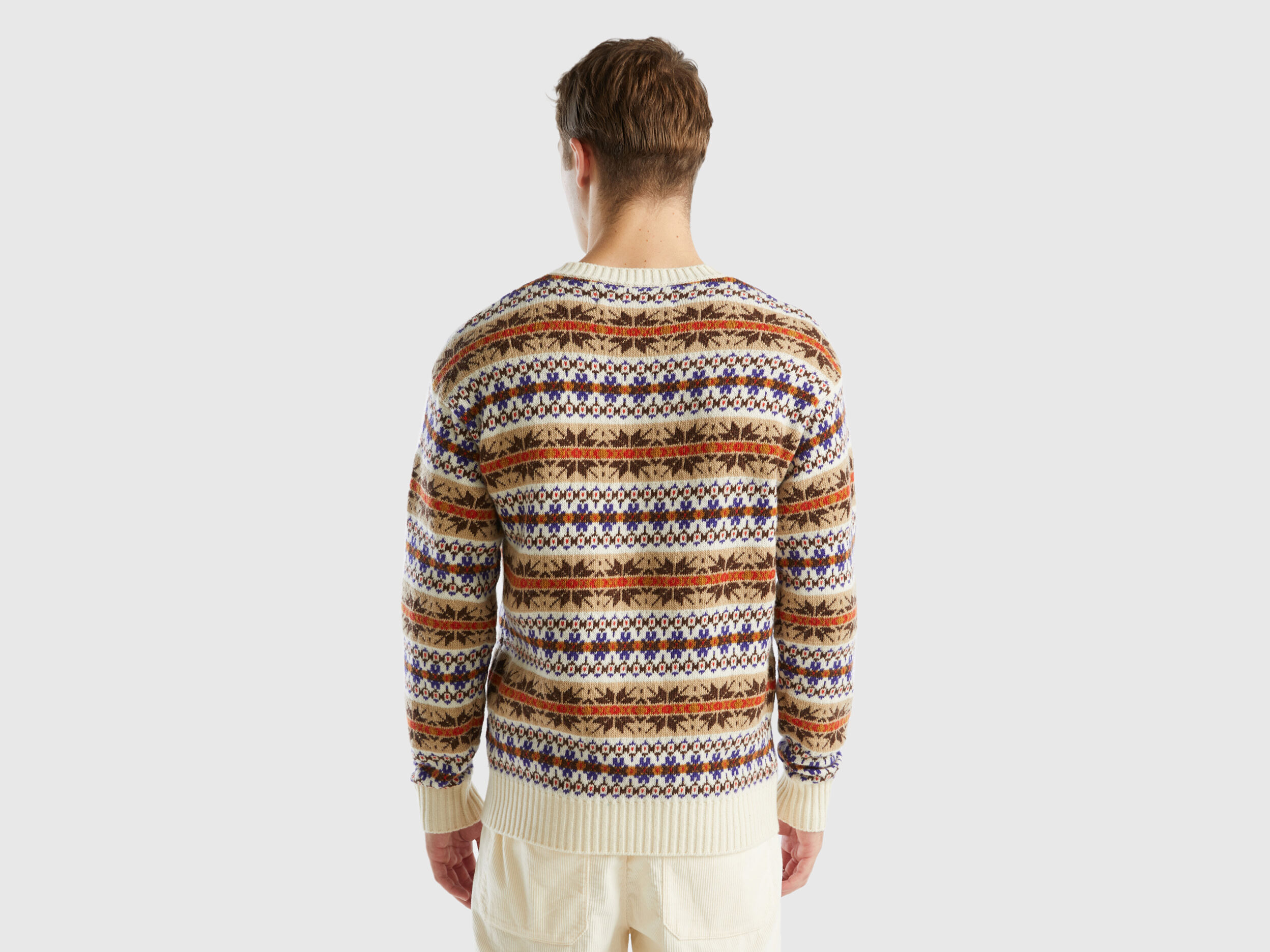 Benetton jacquard deals sweater