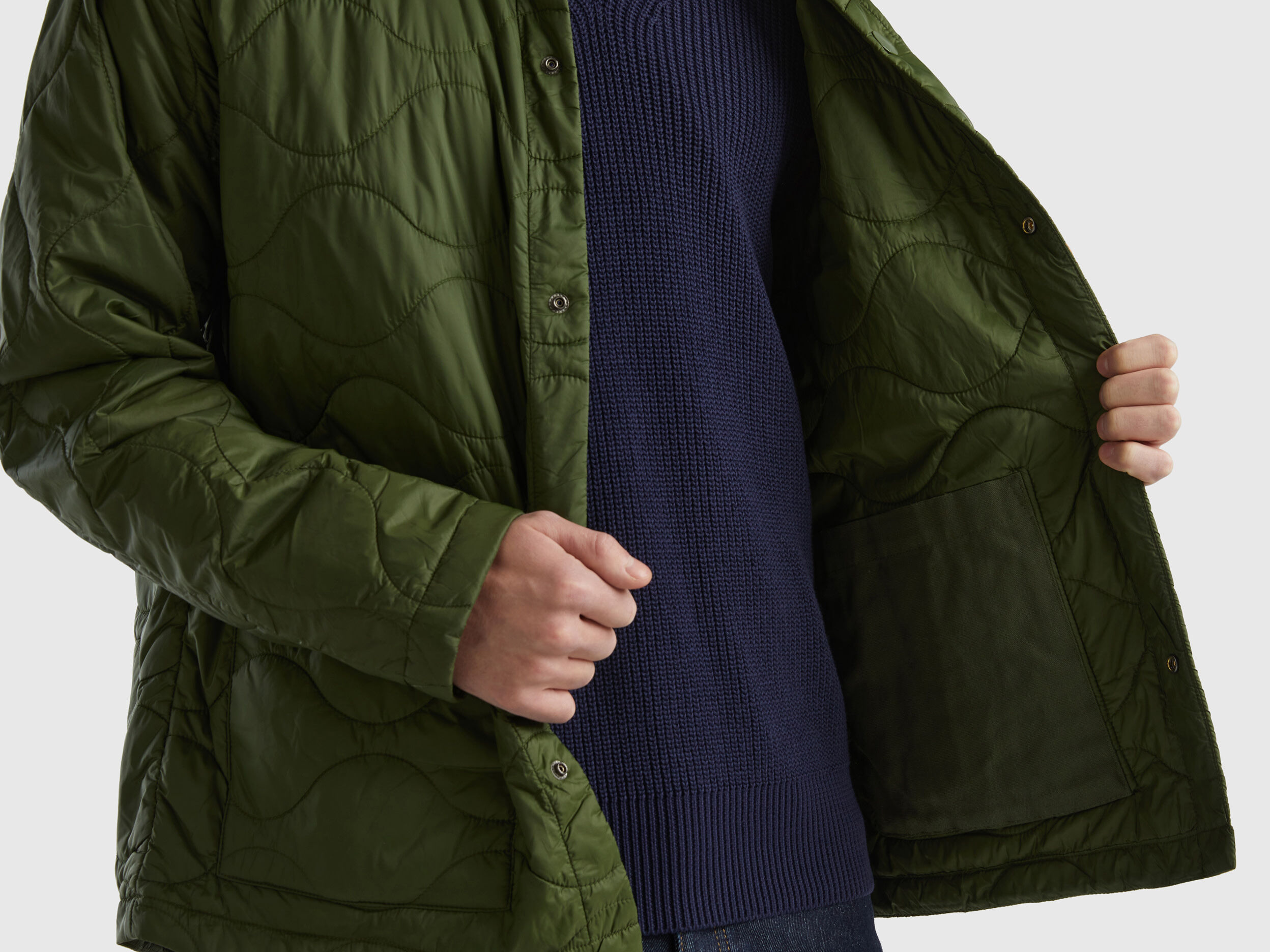 Quilted jacket with collar