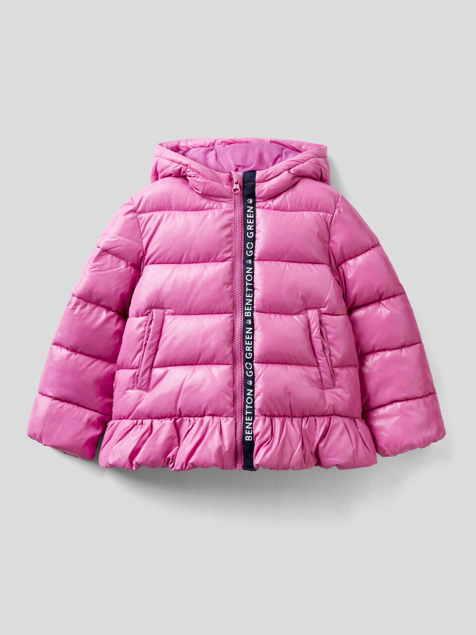 Padded jacket in recycled wadding