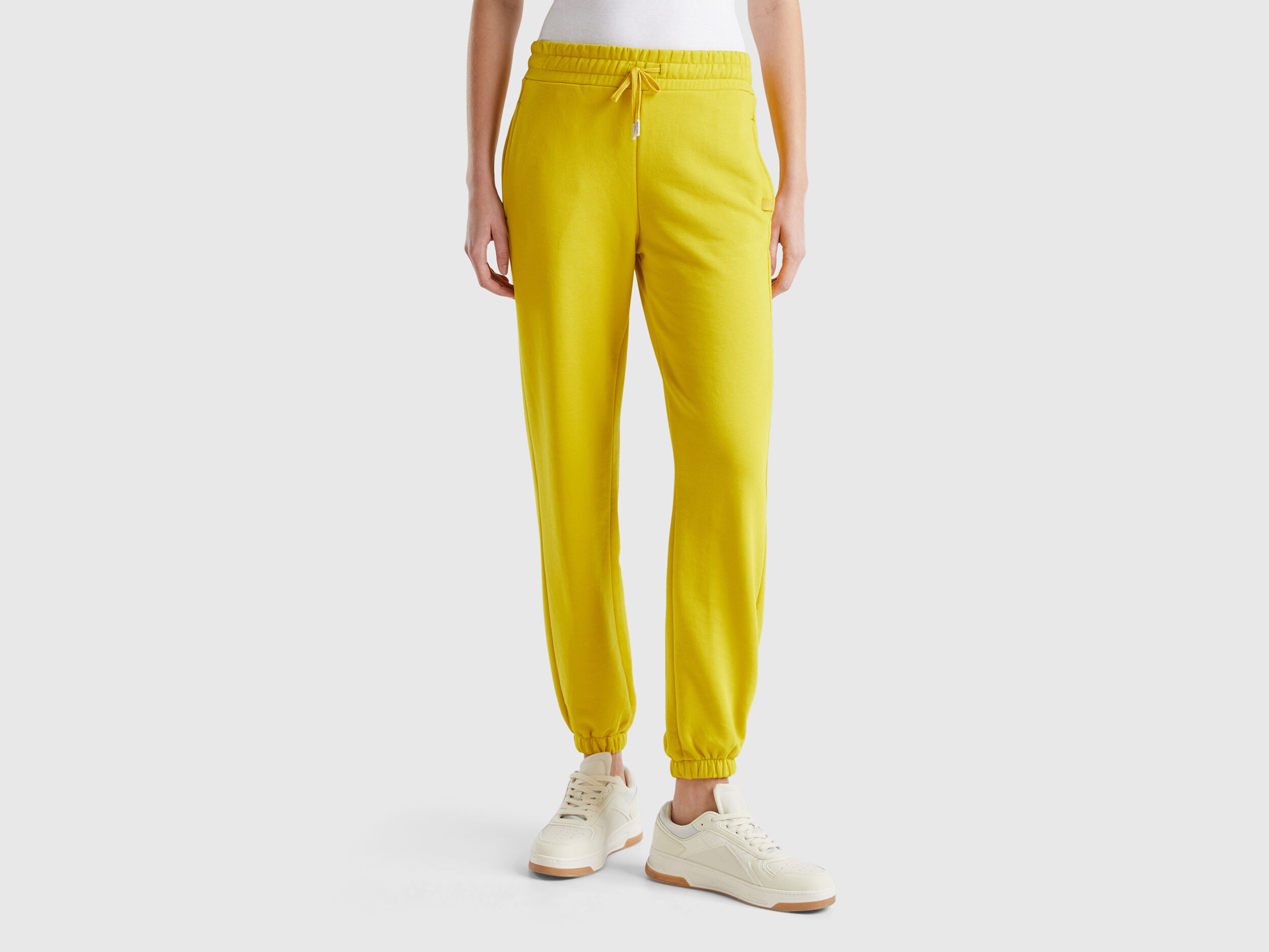 Sweatpants with drawstring Yellow Benetton