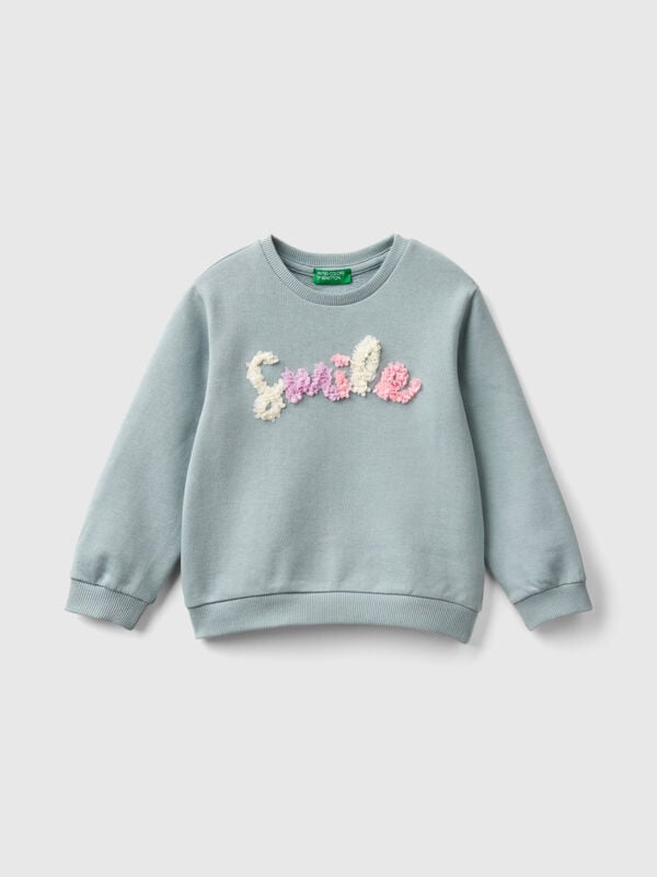 Sweatshirt with petal look applique Junior Girl