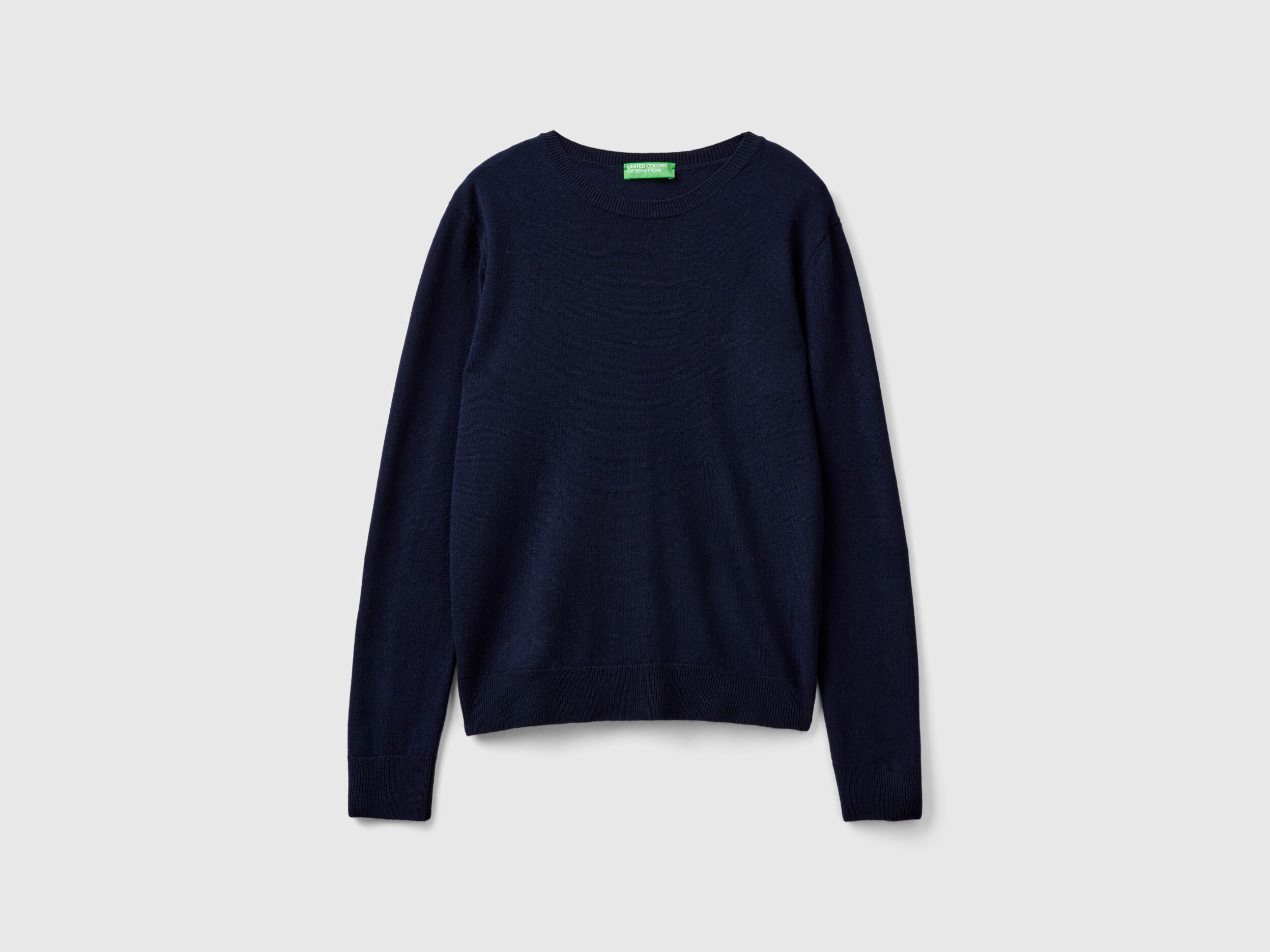 Crew Neck Merino Wool Sweaters Women 2024 Benetton