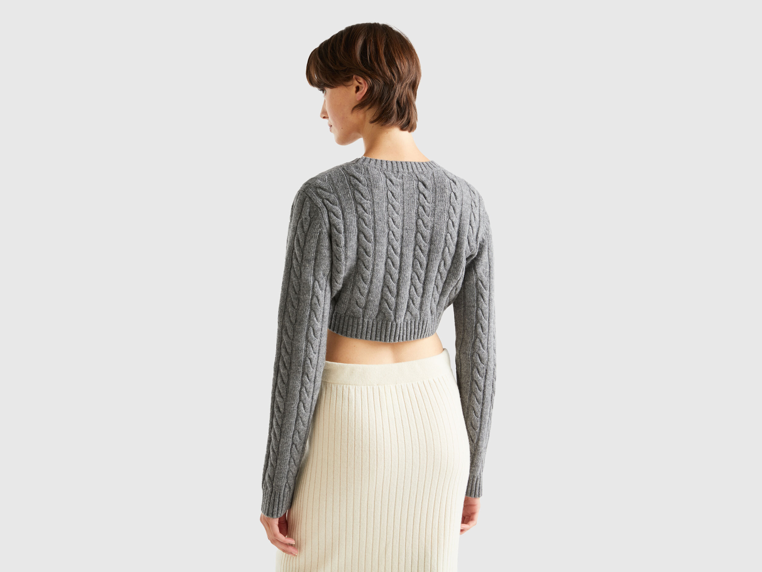 Grey shop cropped sweater