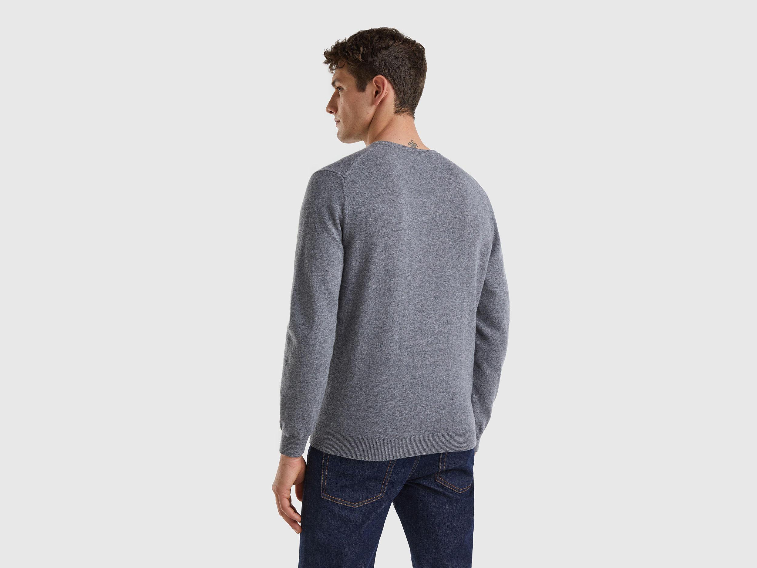 Dark grey crew neck sale