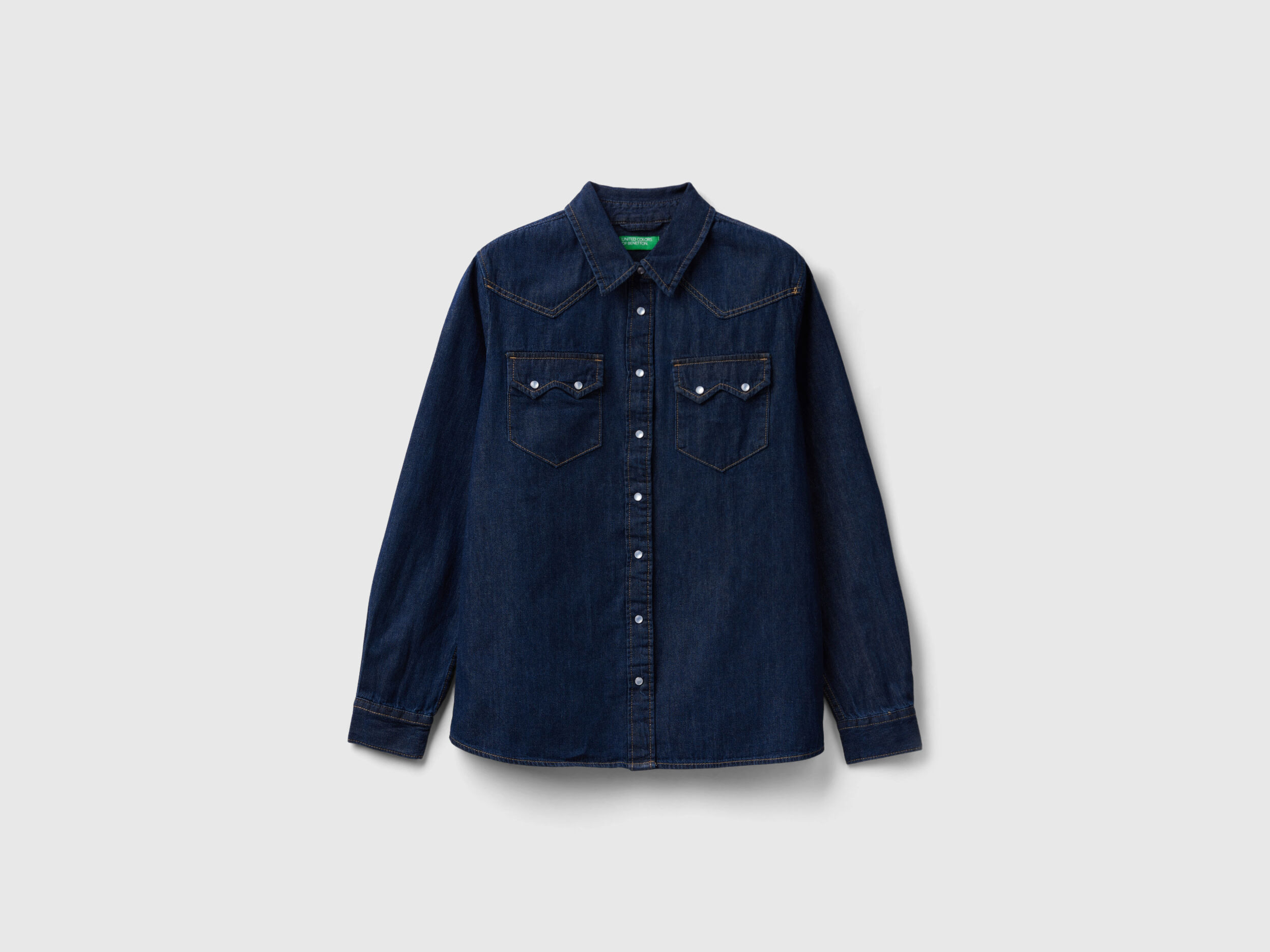 Western denim shirt - Blue | Benetton