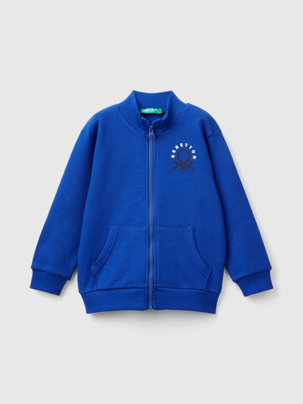 Sweatshirt in organic cotton with zip Junior Boy