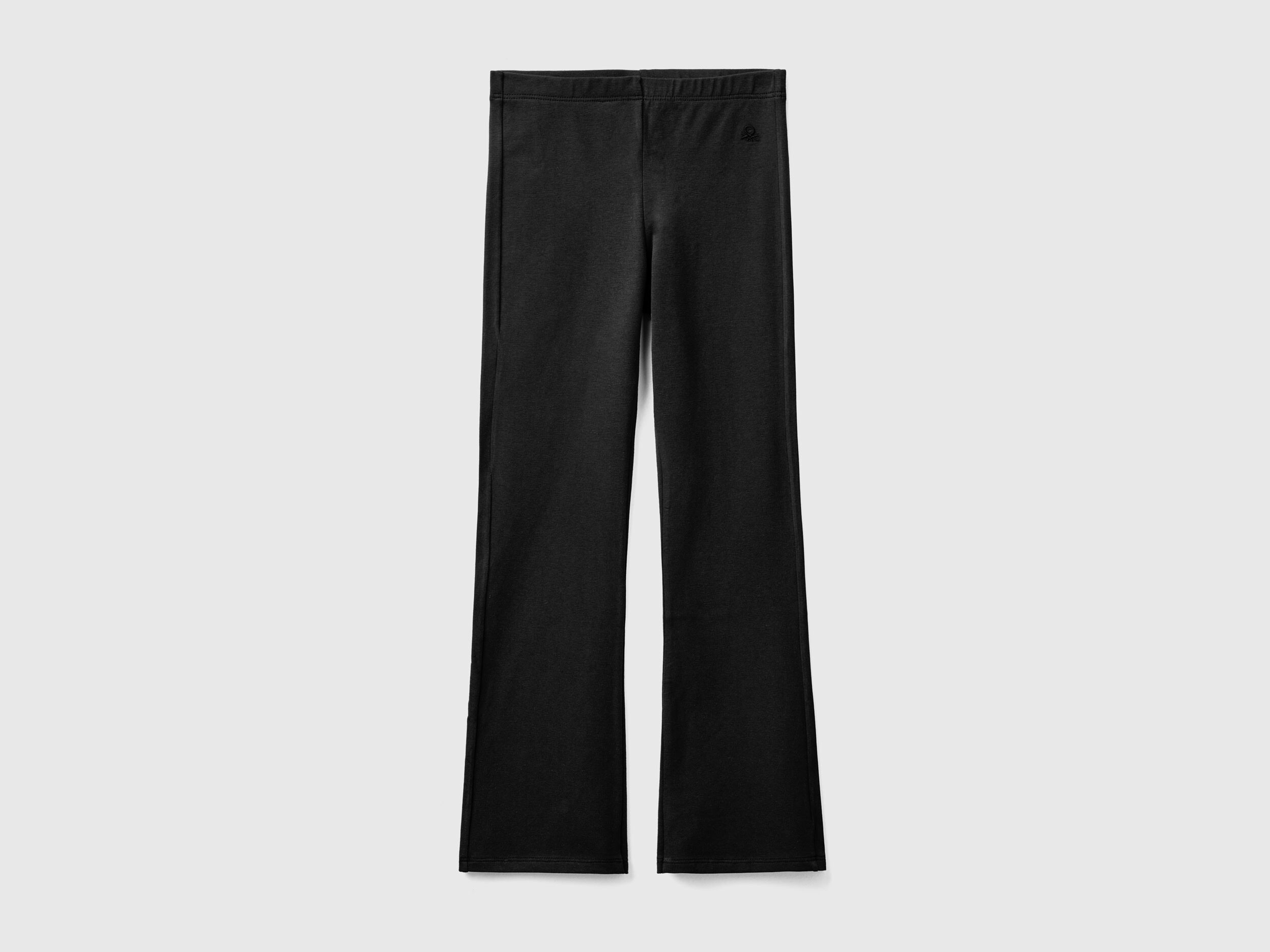 Flared leggings in stretch cotton Black Benetton