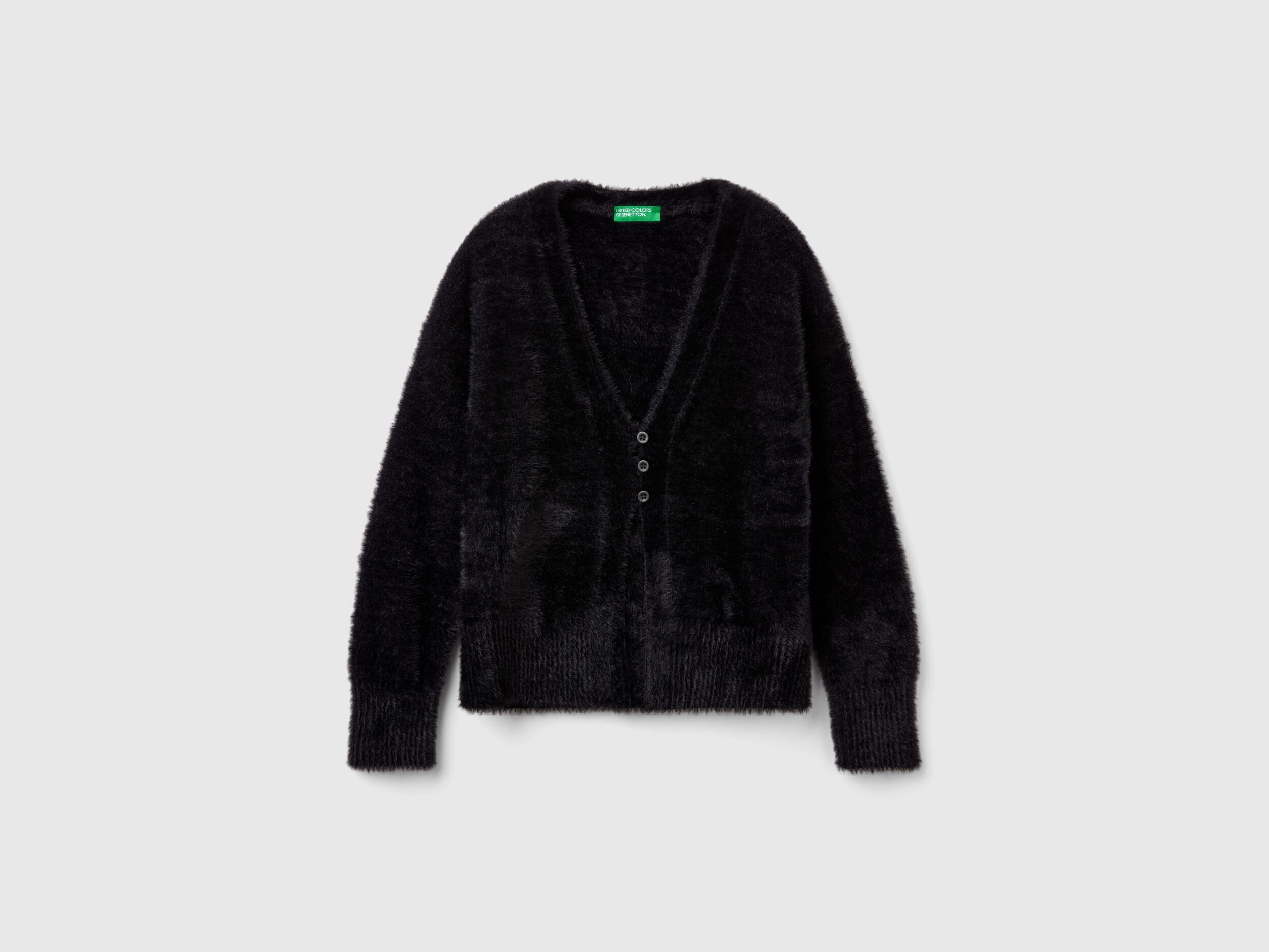 Girls black fluffy cardigan store