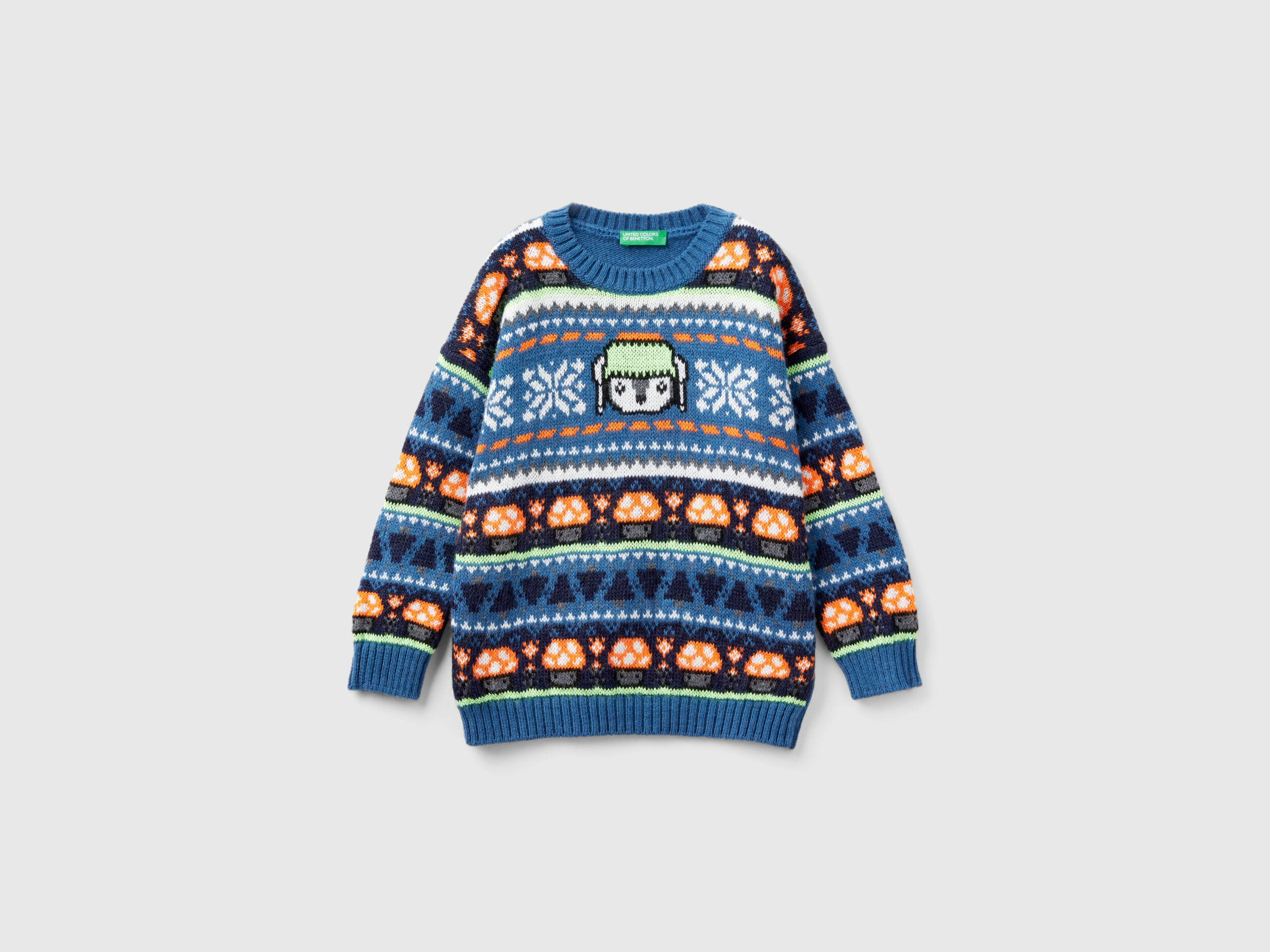 Benetton jacquard clearance sweater