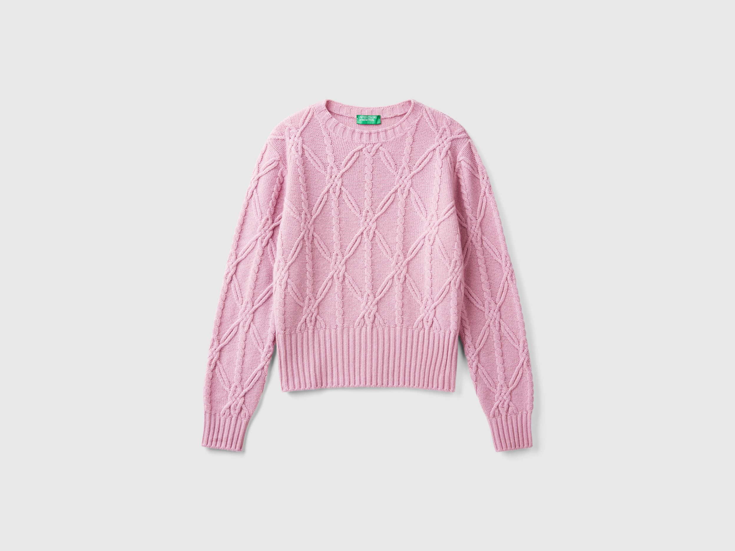 Women O-Neck Knitted Sweater Pullover - Multi Color Blocked Knitted  Pullover, Ladies Casual Flare Sleeve Hollow Out
