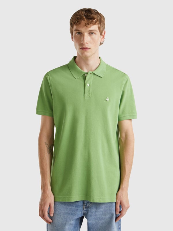 Olive green regular fit polo Men