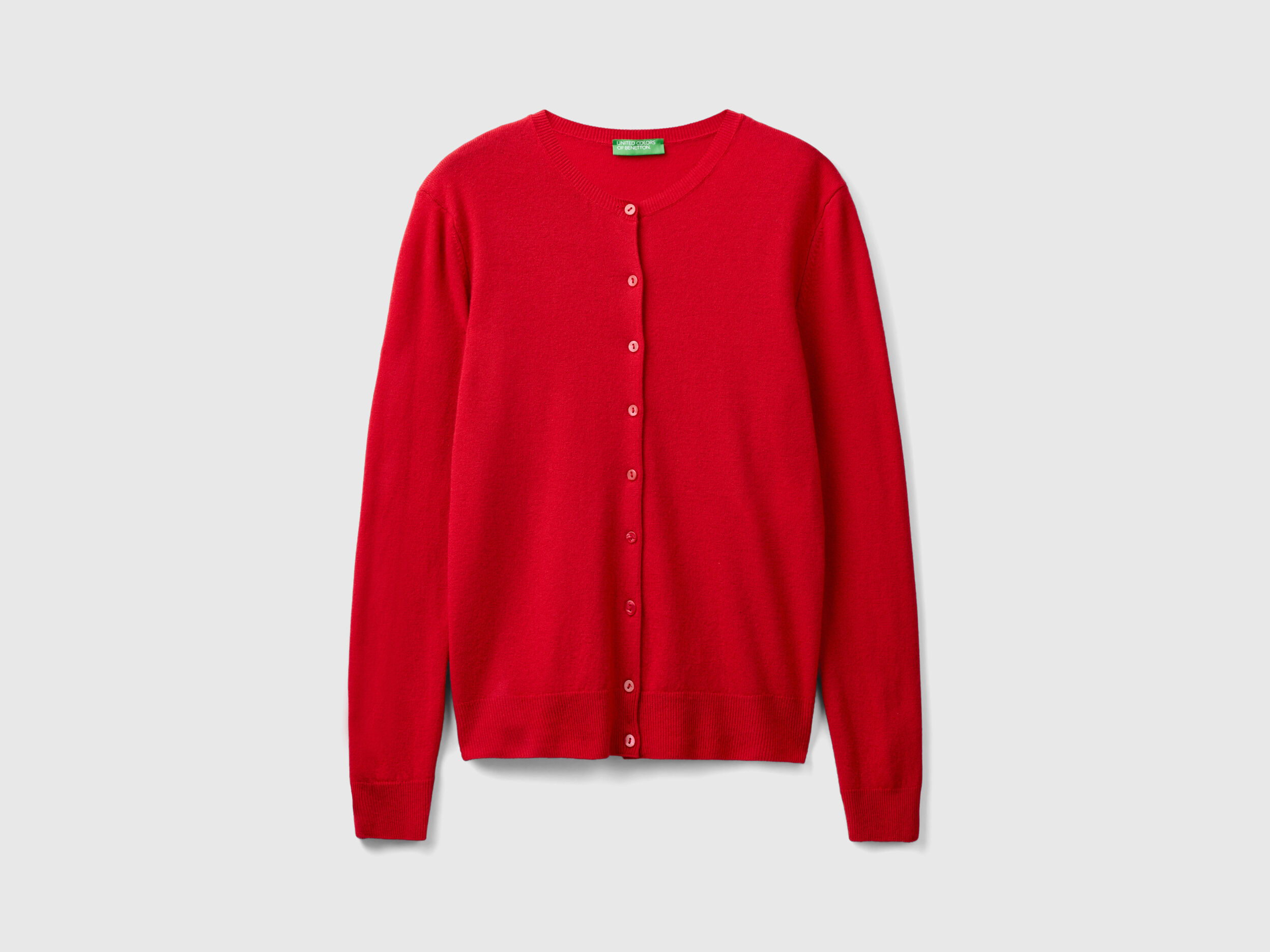 Red wool cardigan top