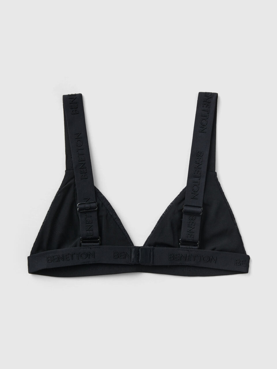 Triangle bra with lace - Black