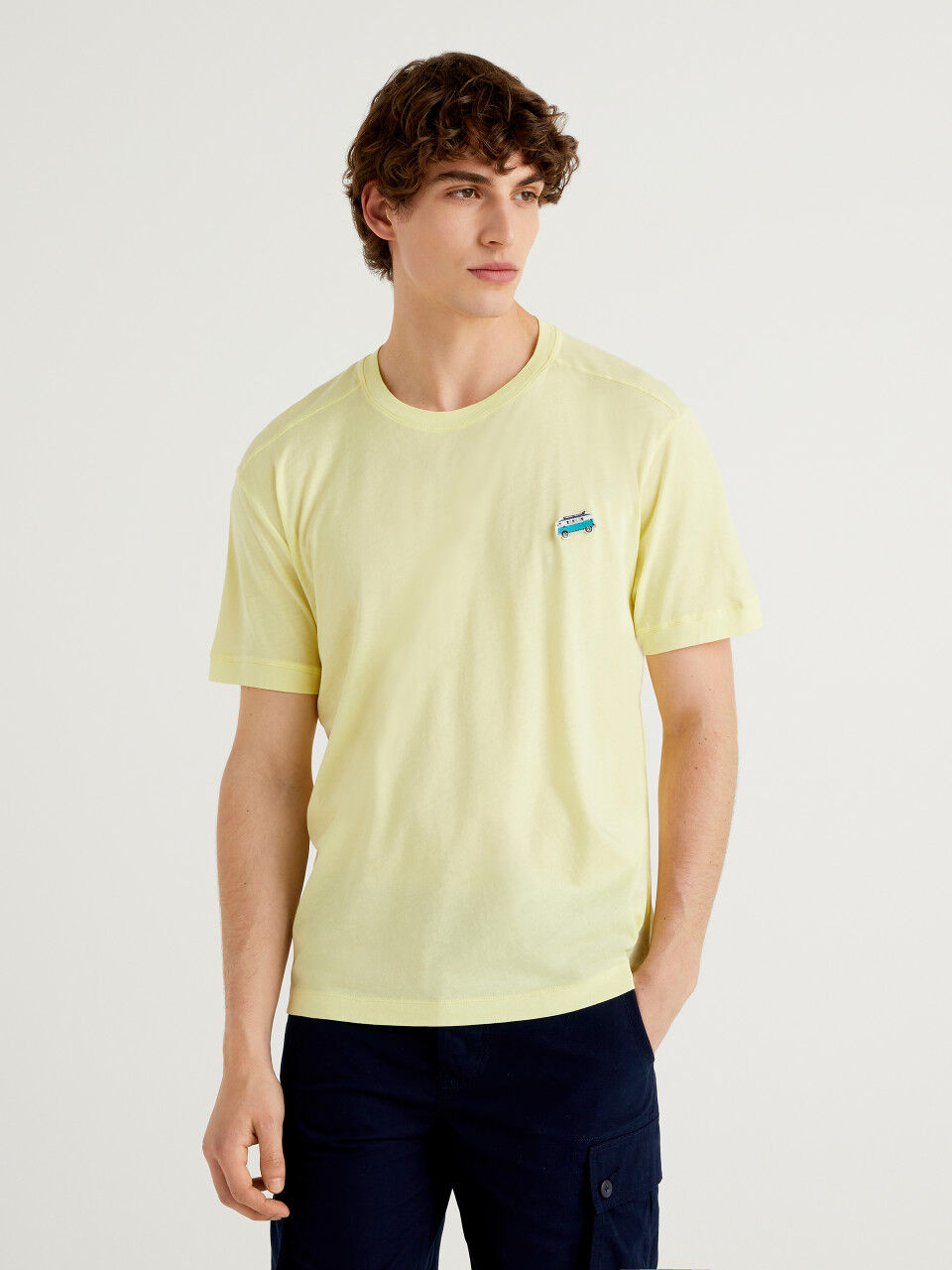 NOS 1960's Men's Yellow 100% Cotton Small T-Shirt 