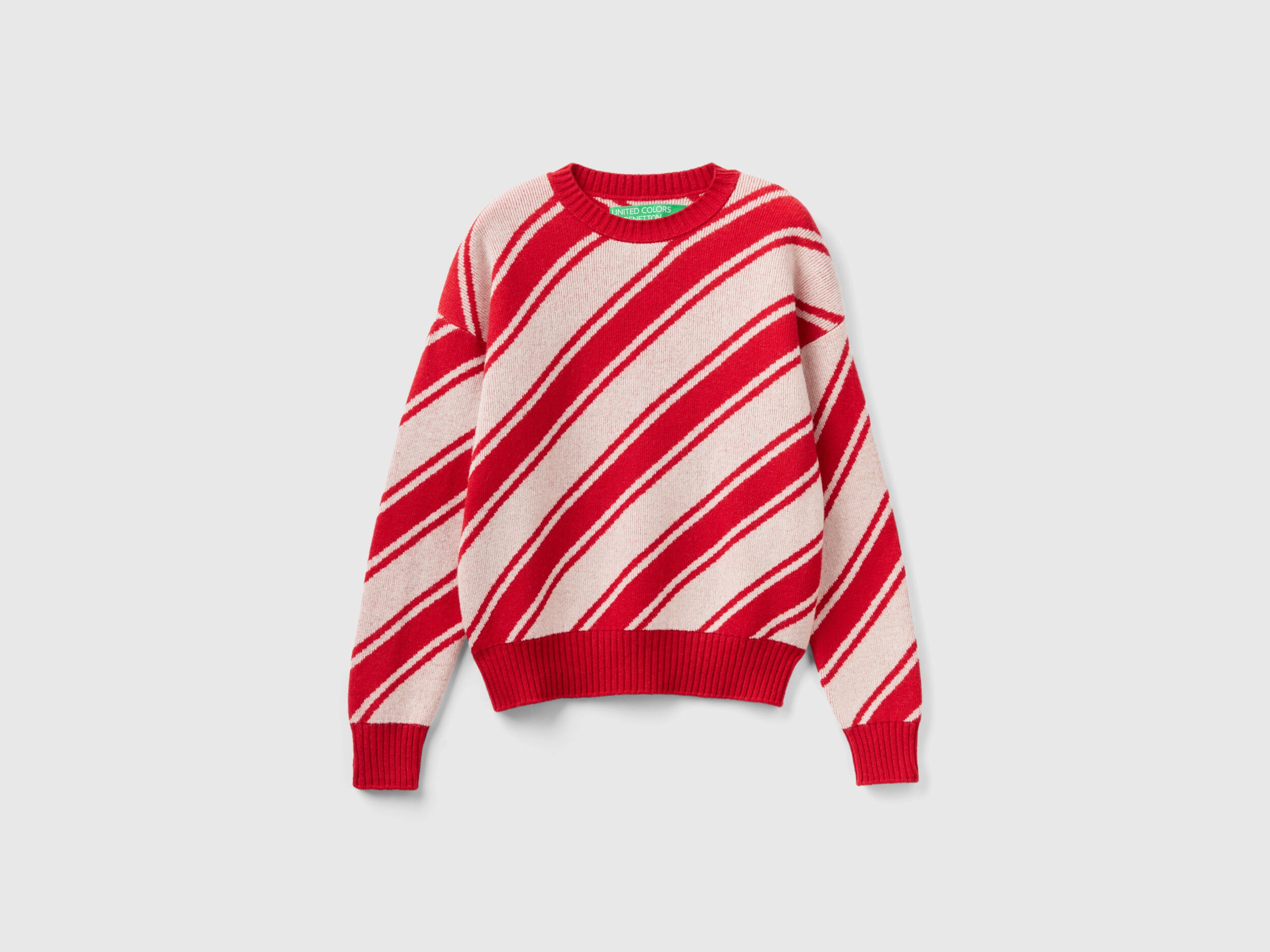 Benetton outlet striped sweatshirt