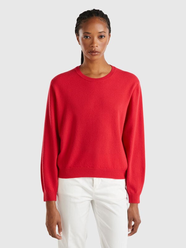 Relaxed fit pure Merino wool sweater Women