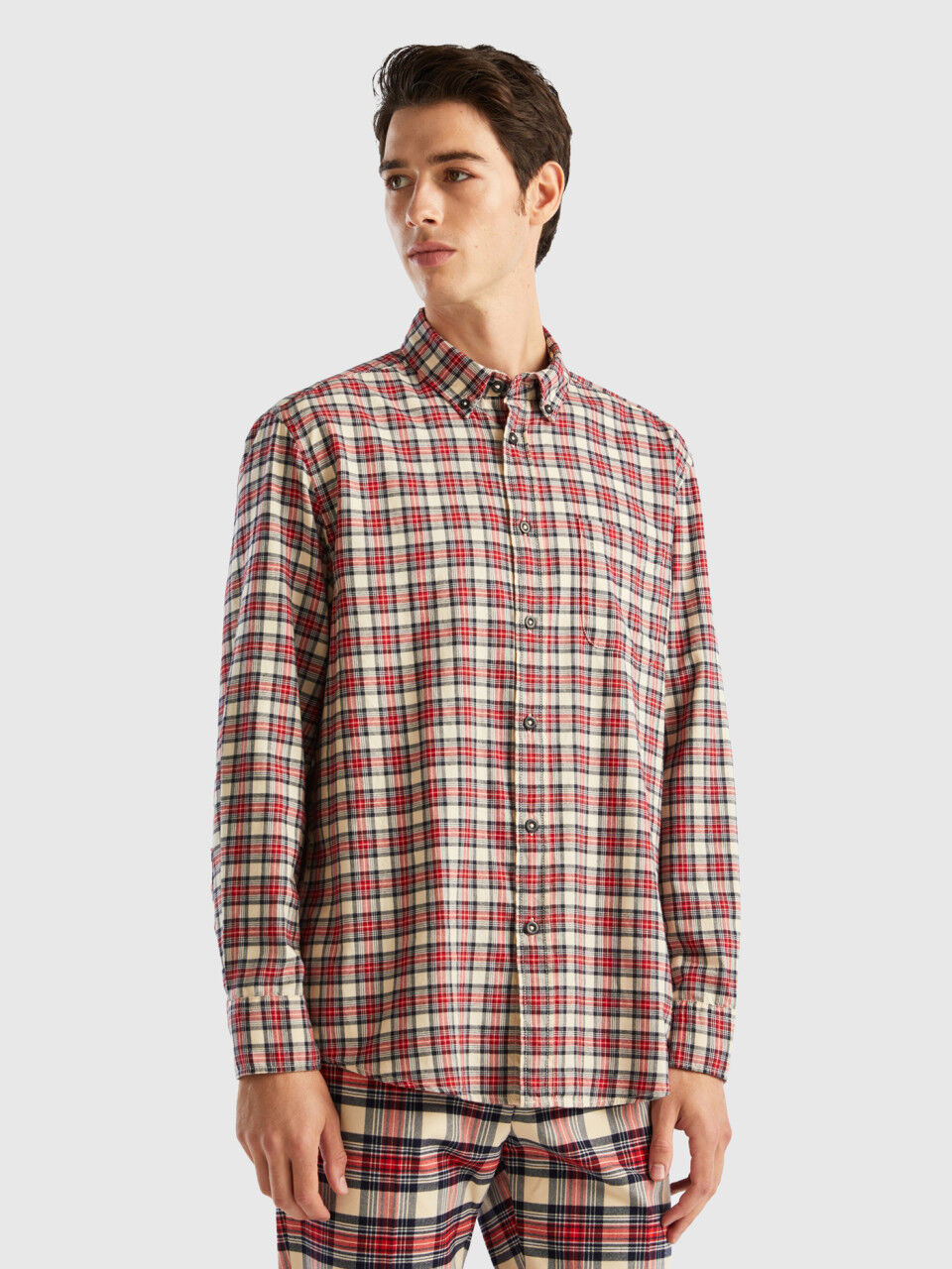 Camisa benetton hotsell hombre