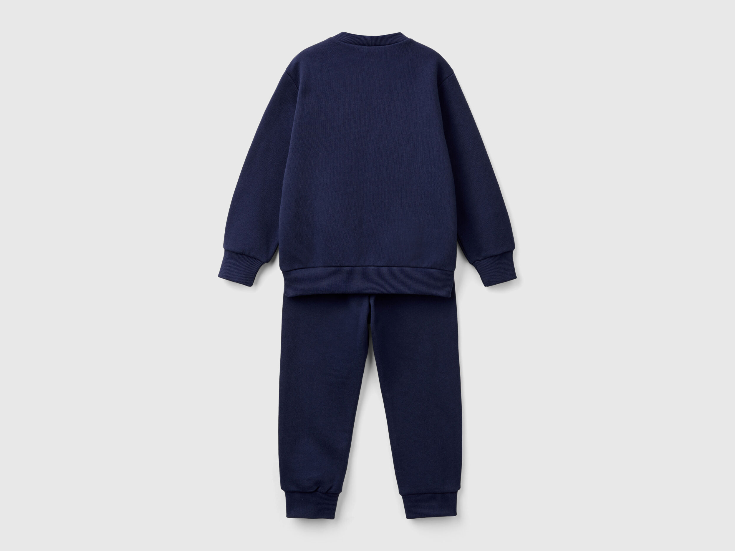 Sweat tracksuit with logo Dark Blue Benetton