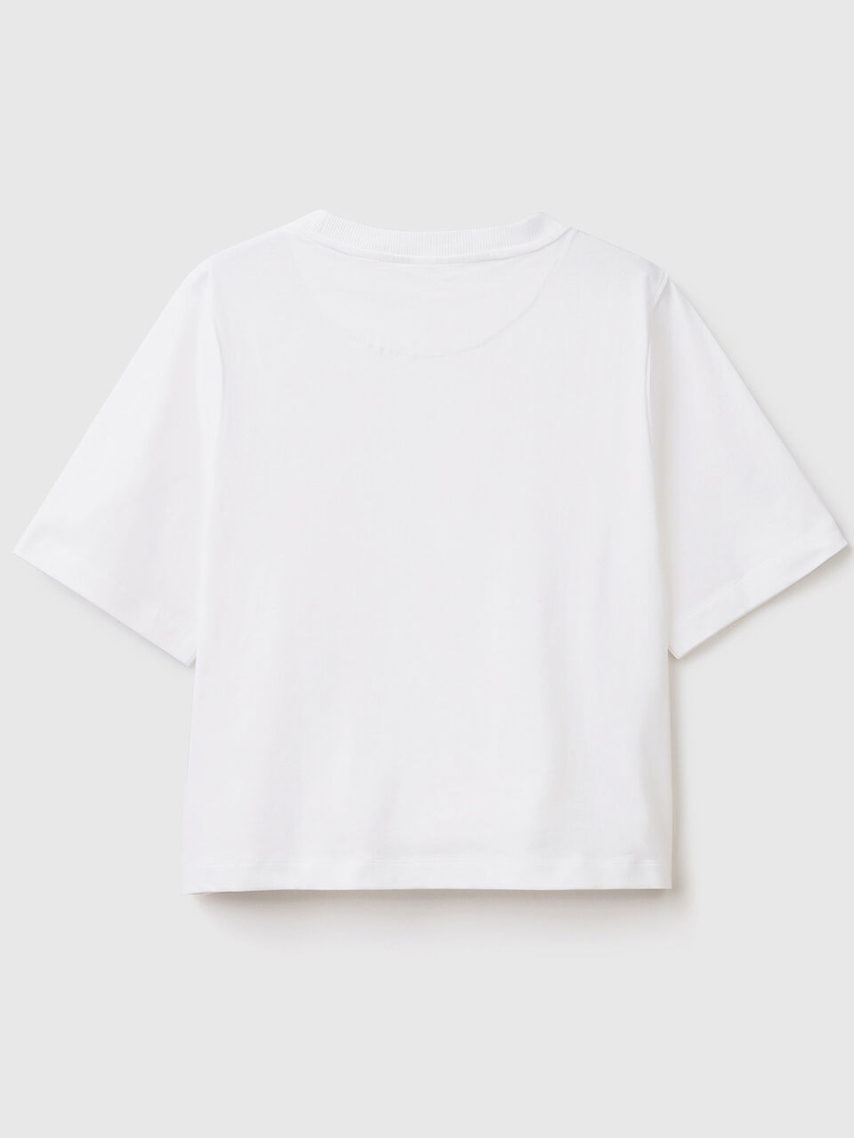100% cotton boxy fit t-shirt - White | Benetton