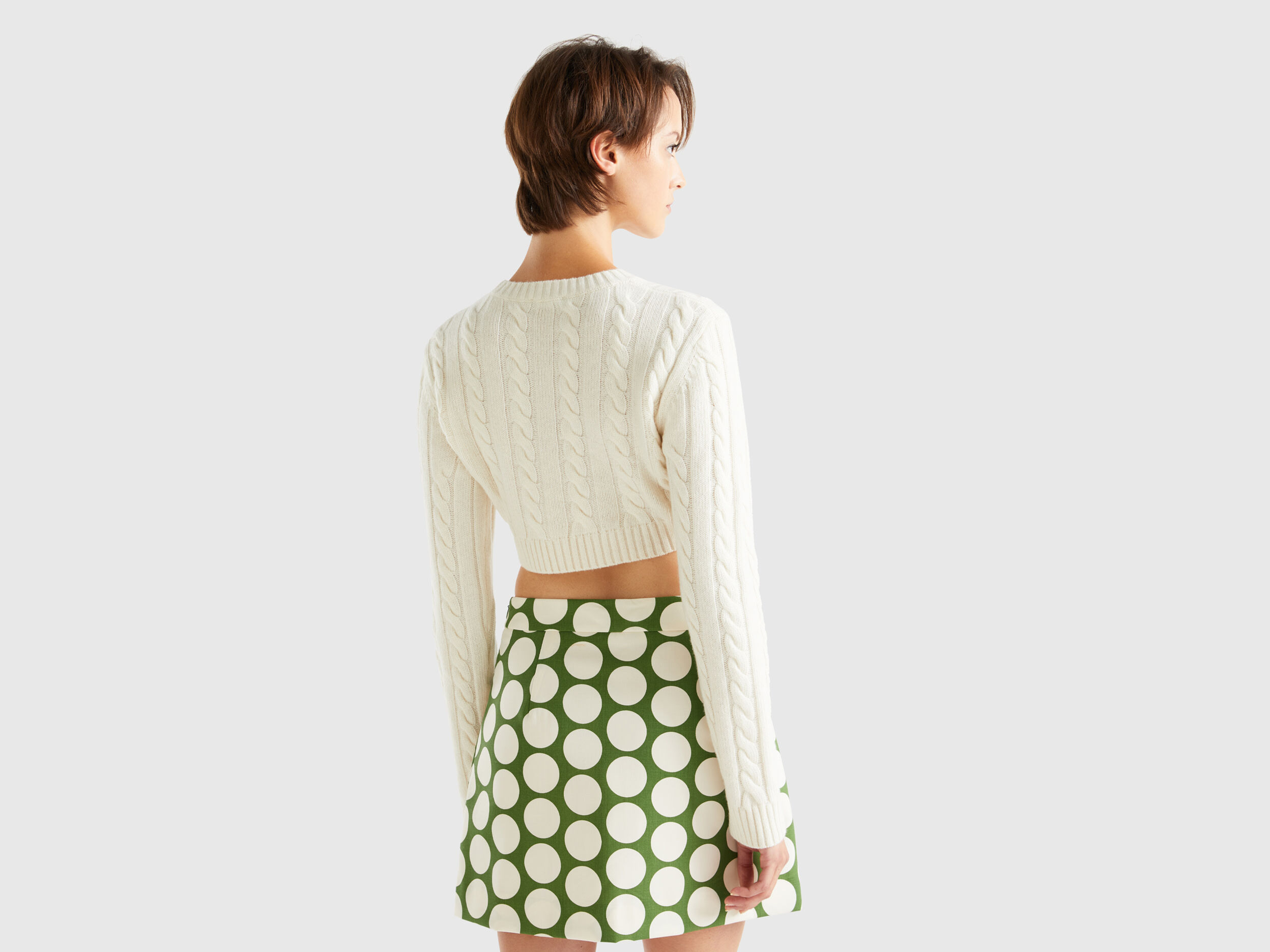 Cropped online sweater white