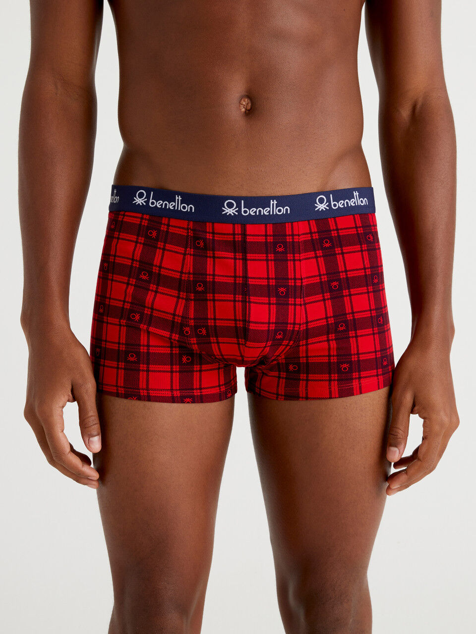 Patterned boxers in stretch cotton