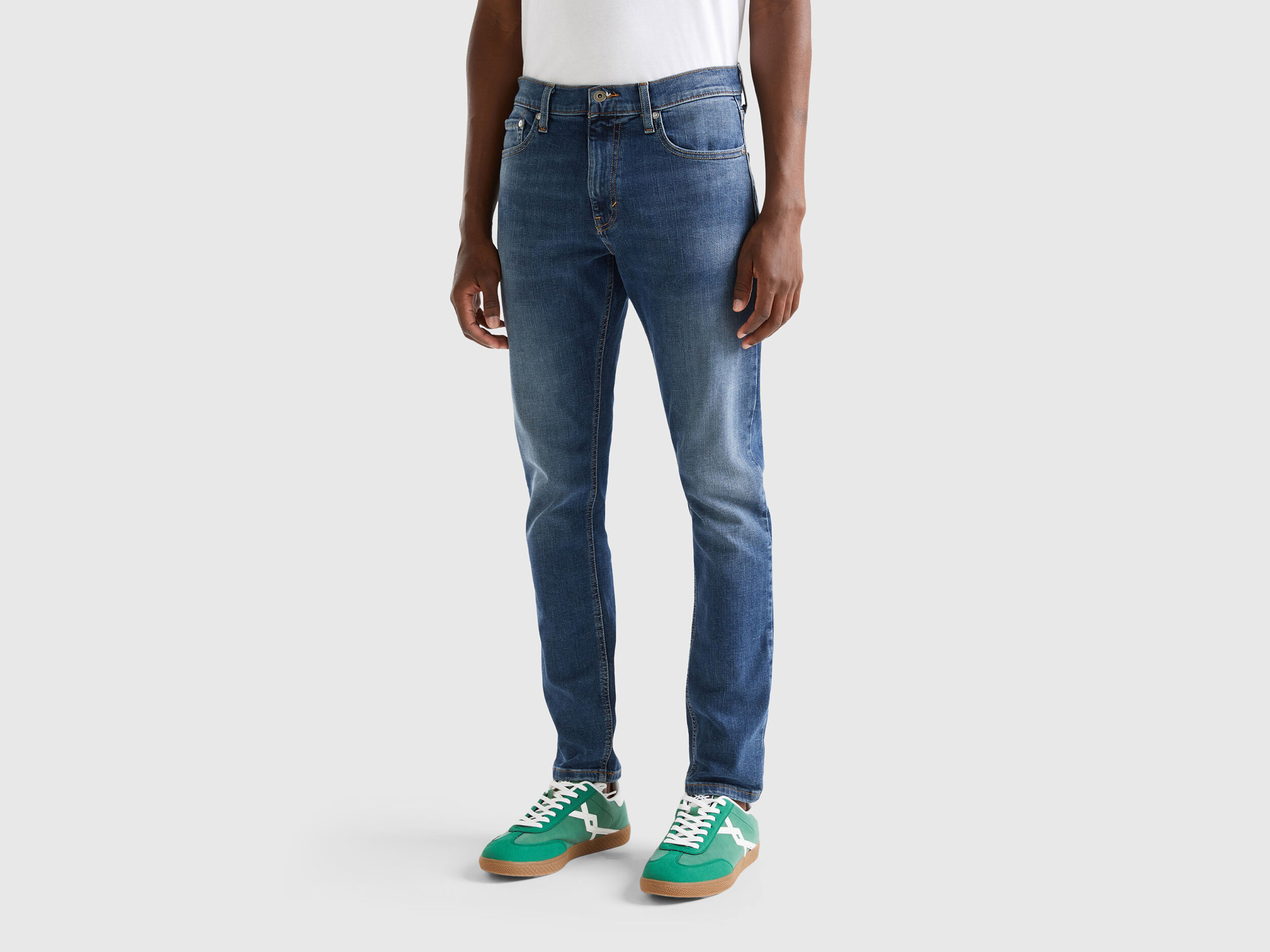 Low crotch slim fit jeans - Blue | Benetton
