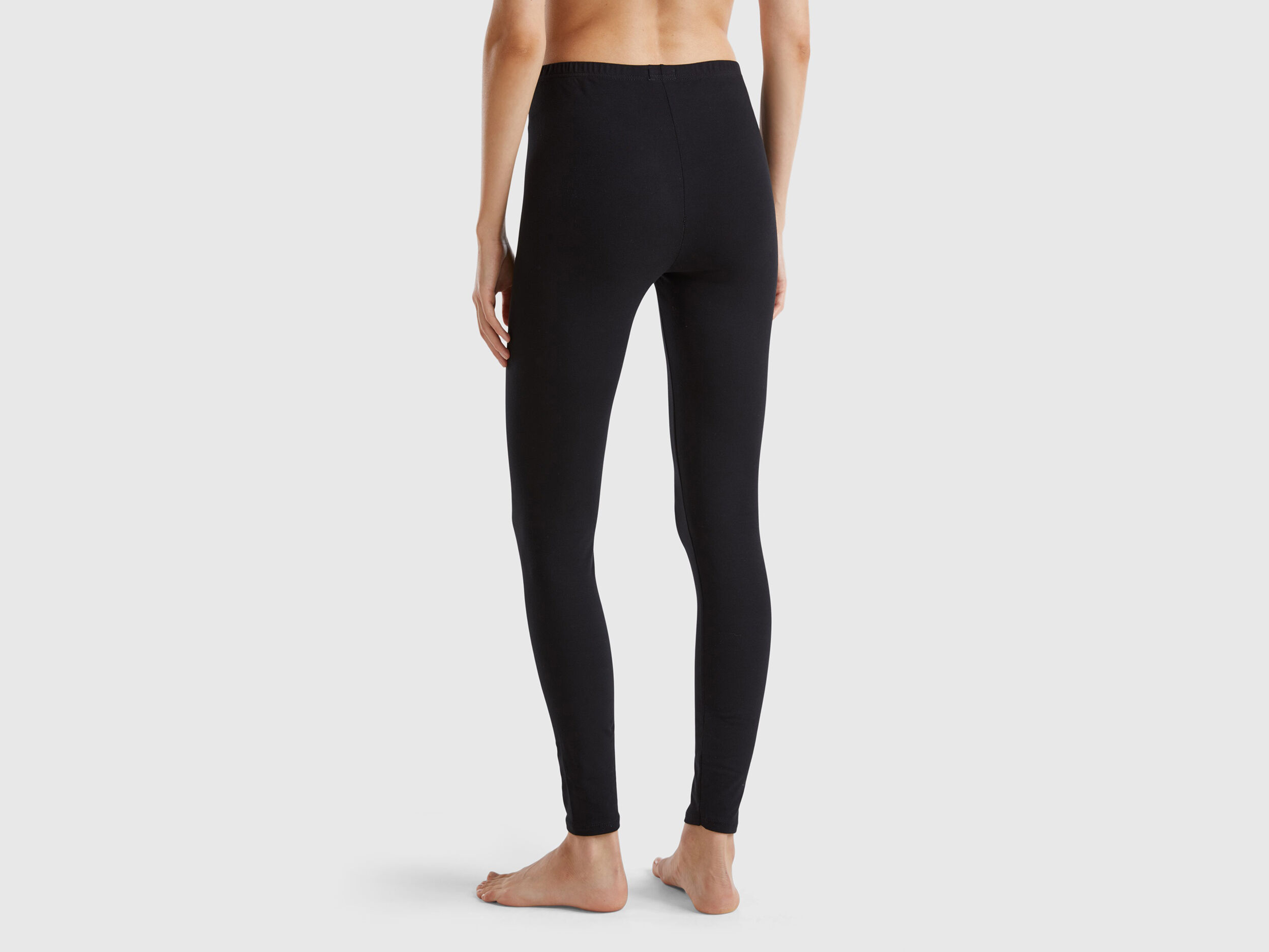 Leggings in stretch cotton Black Benetton