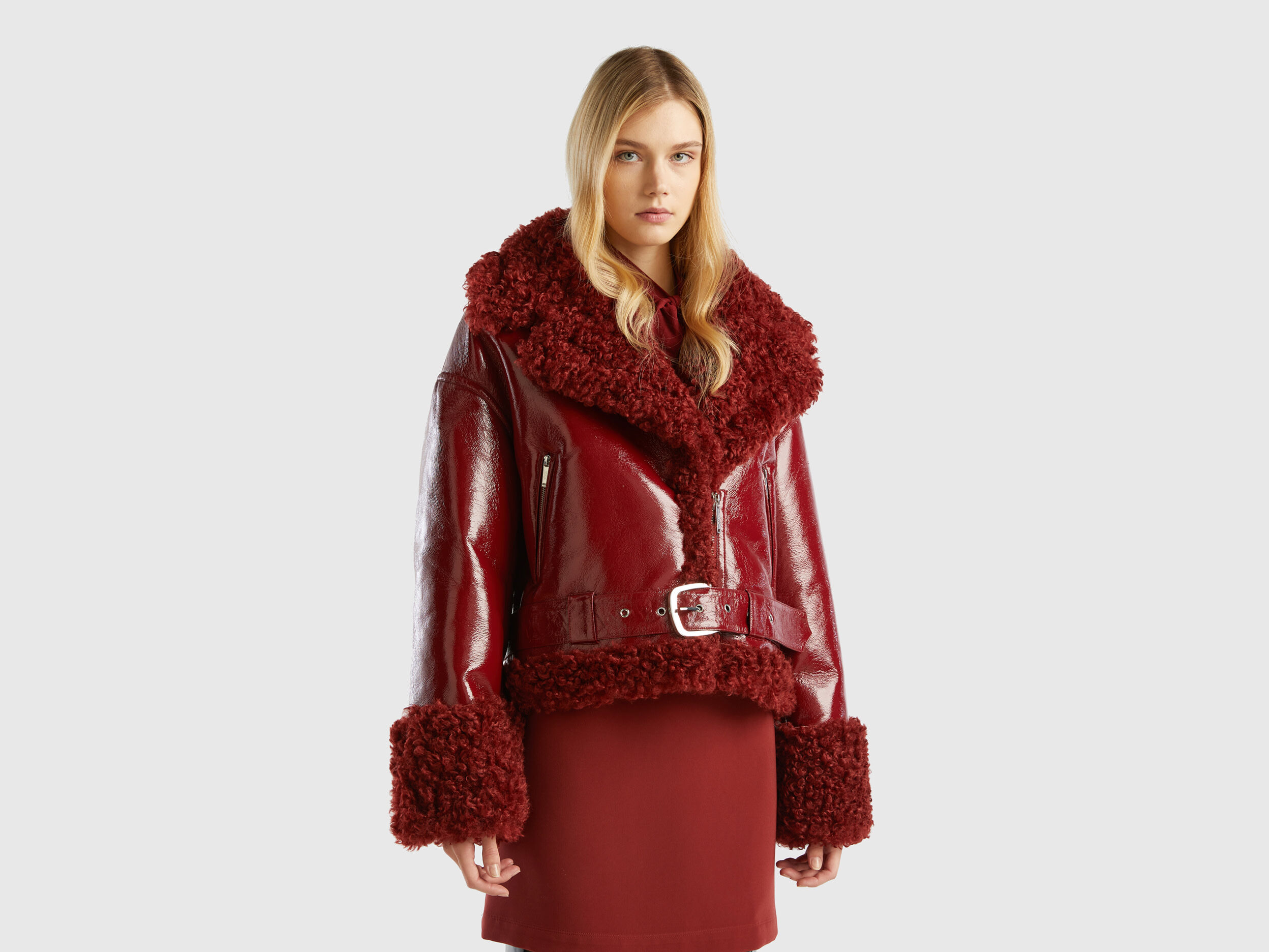 Benetton faux clearance fur coat