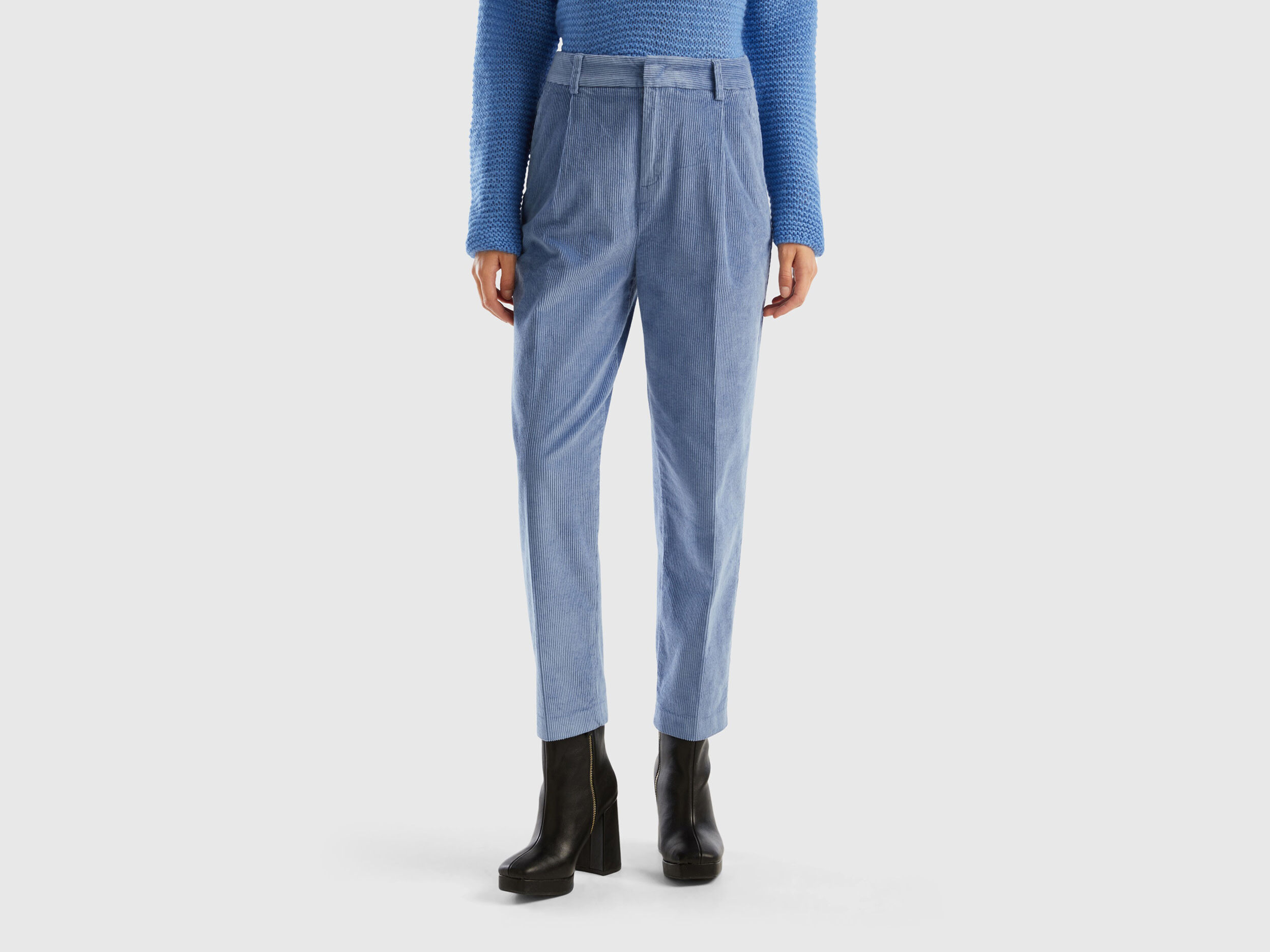 Benetton pantaloni velluto donna outlet