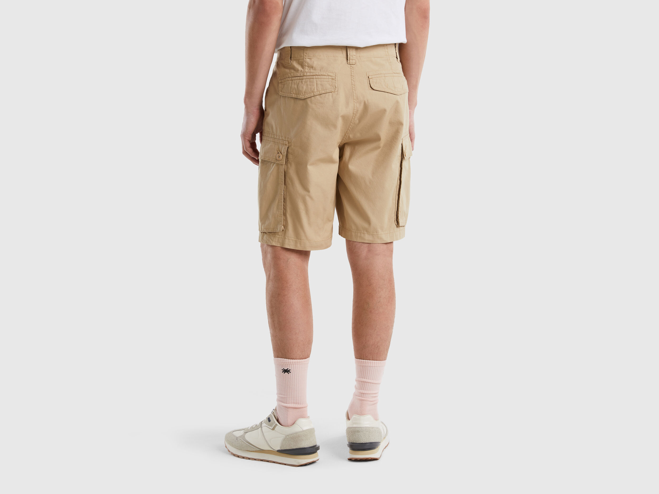 Cargo bermudas in pure cotton