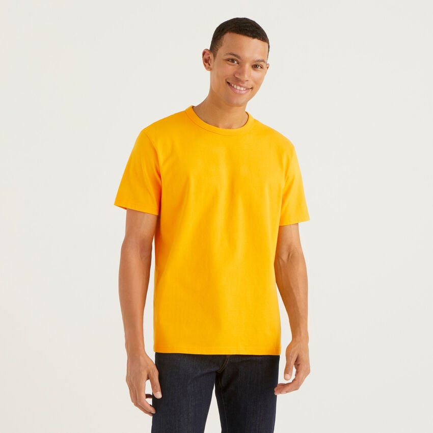 Crew neck t-shirt in pure cotton