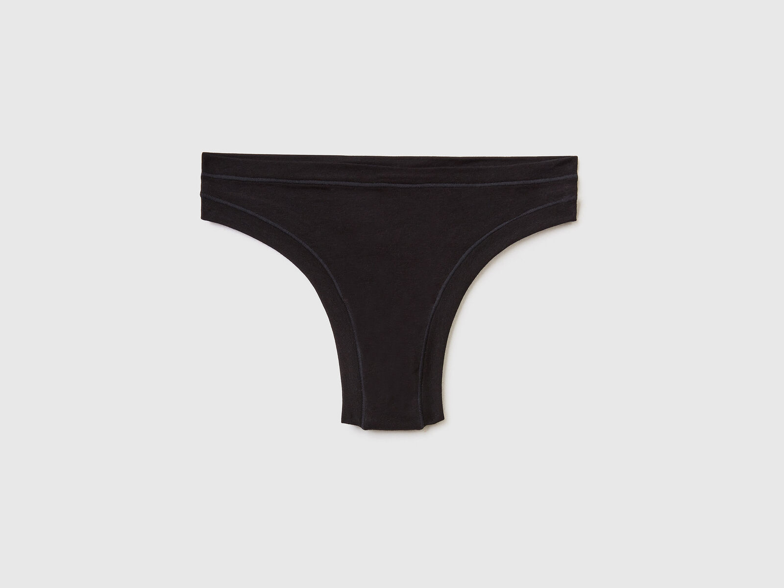 Brazilian underwear in super stretch organic cotton - Black