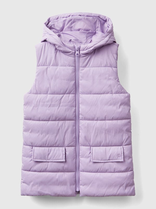 Padded vest with hood Junior Girl