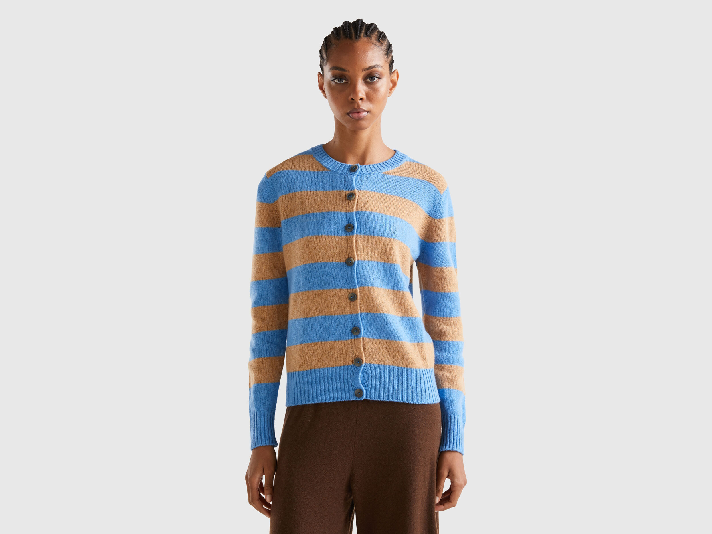 Womens long striped on sale cardigan