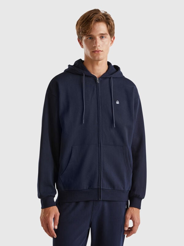 Zip-up hoodie in cotton Men