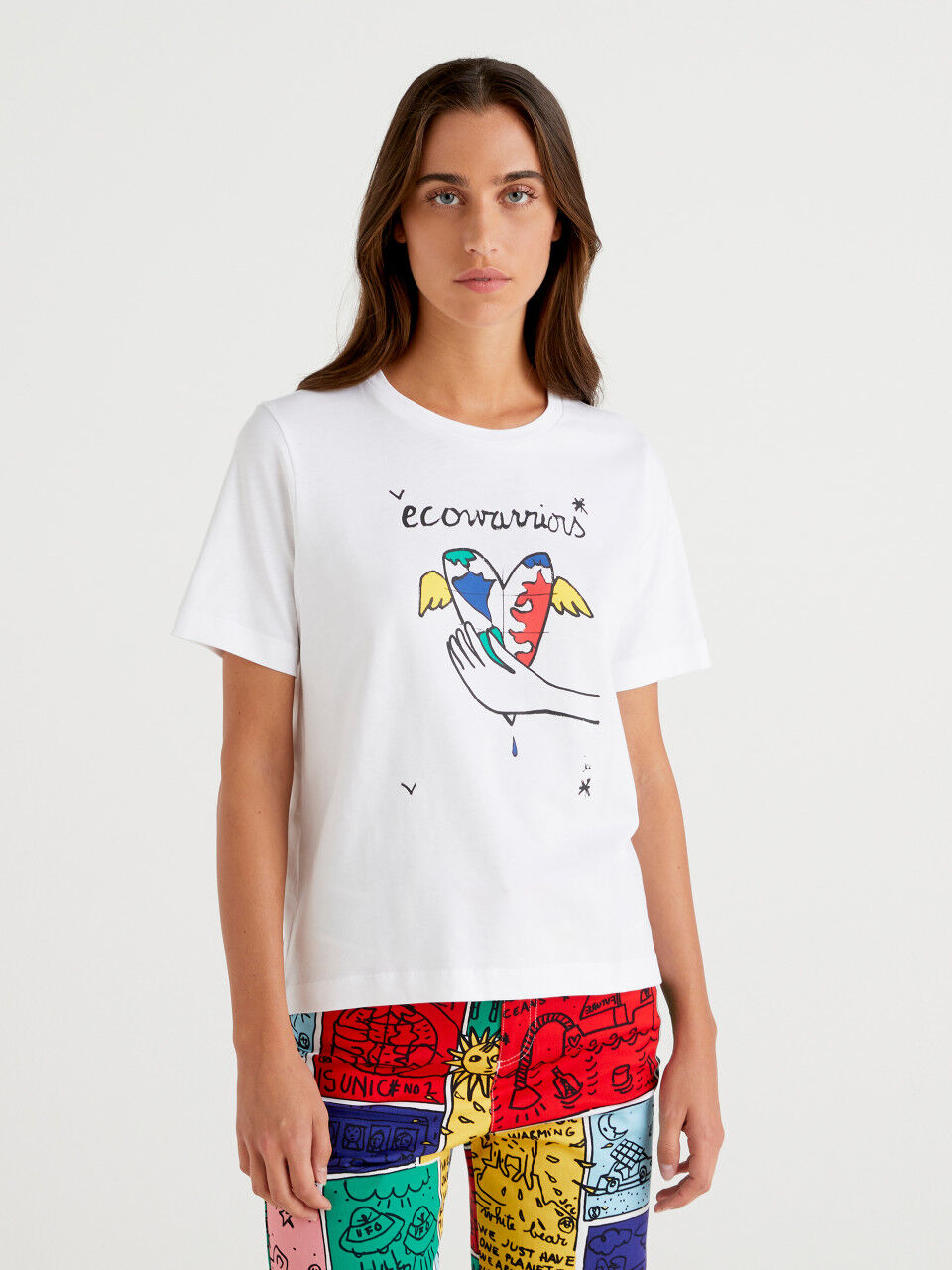 T-shirt Fendu Dans Le Dos United Colors of Benetton Fille Vêtements Tops & T-shirts T-shirts Manches courtes 