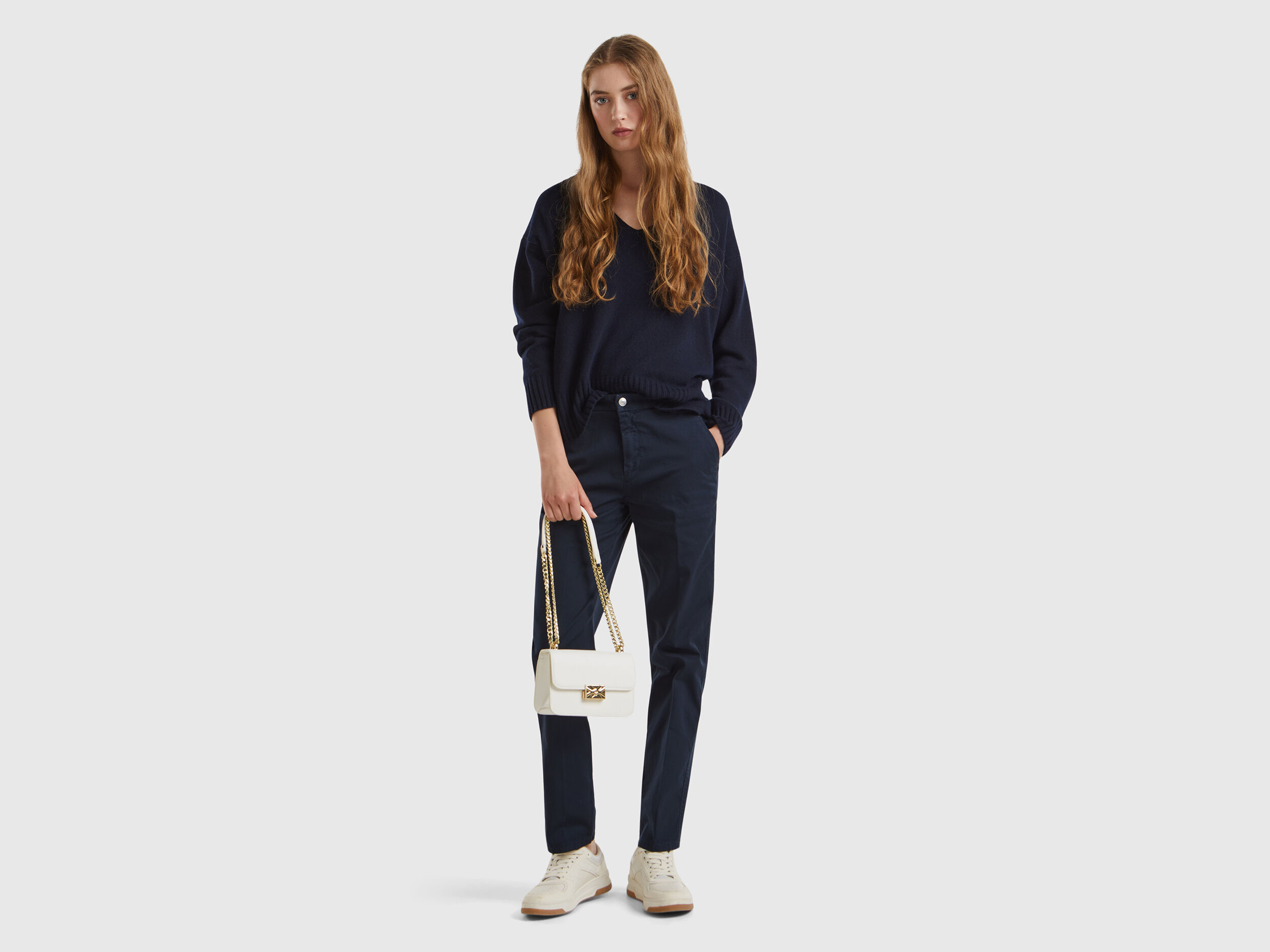 Women s Slim Fit Trousers New Collection Benetton