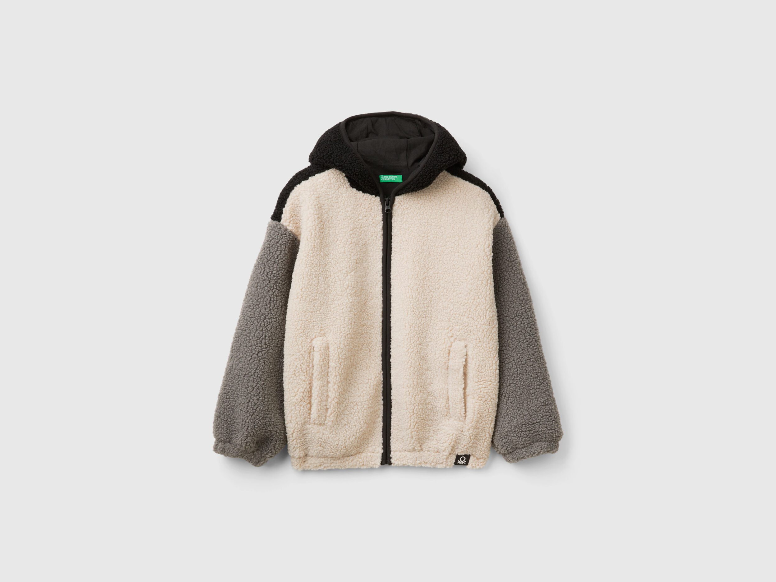 Colorblock fleece hoodie deals