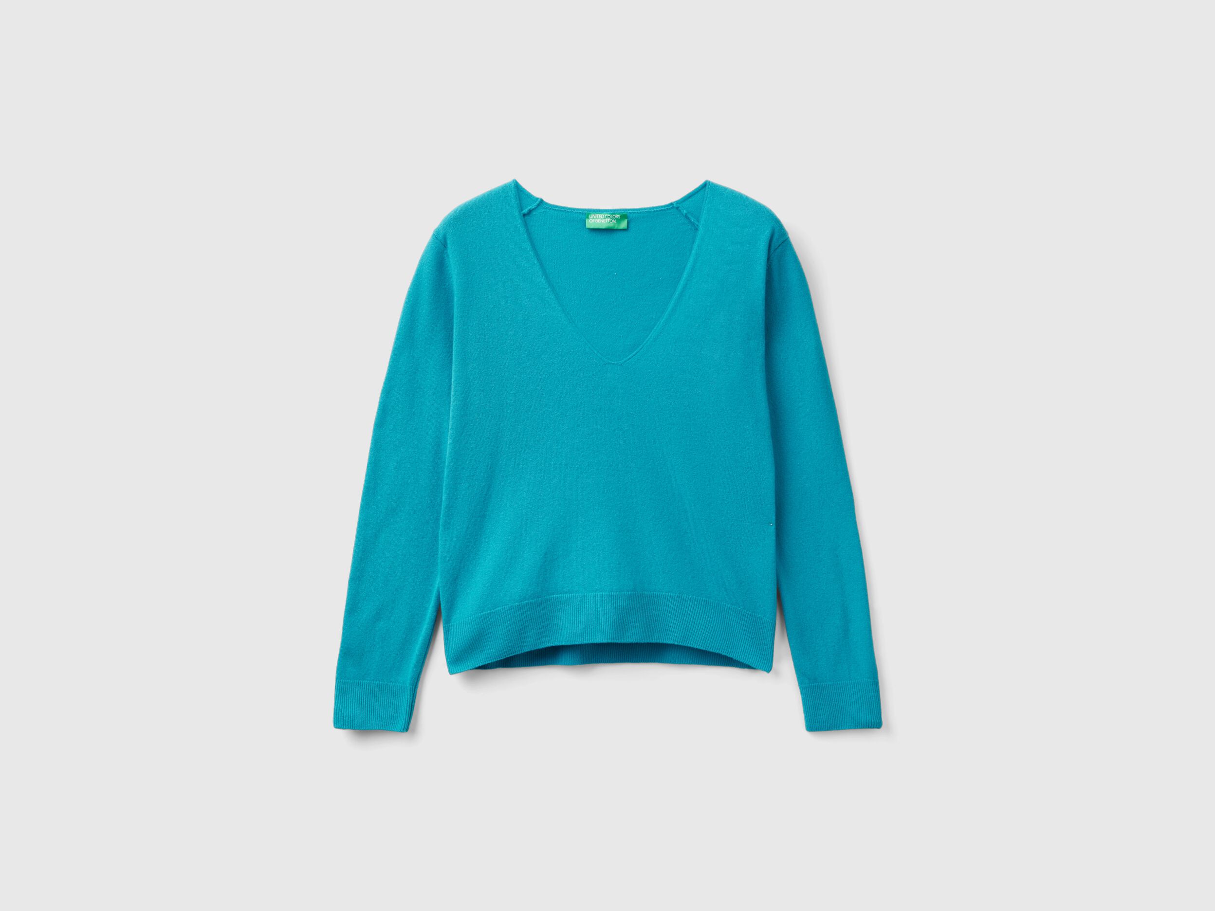 Turquoise v neck sweater discount