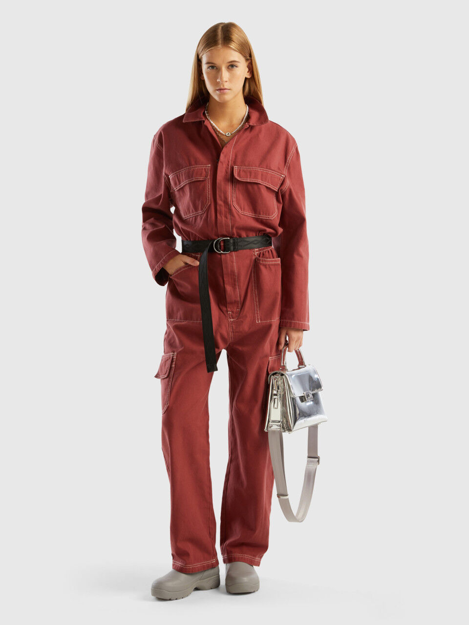 Peto vaquero top benetton mujer