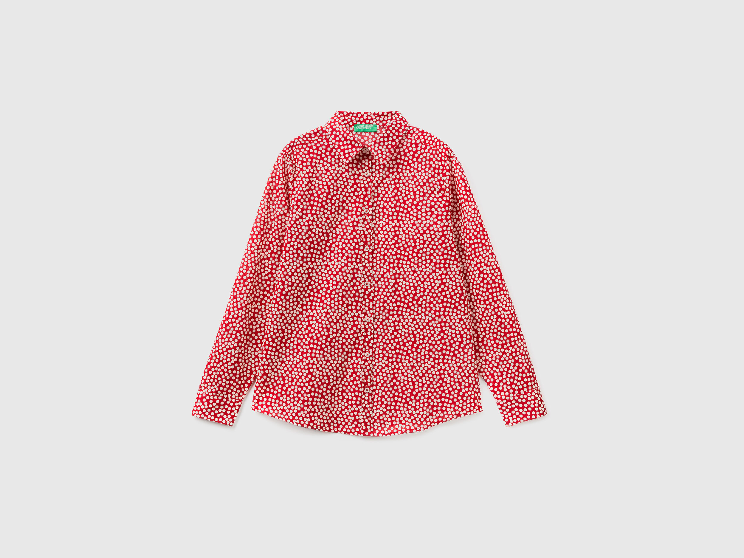 Camisa roja sales lunares blancos