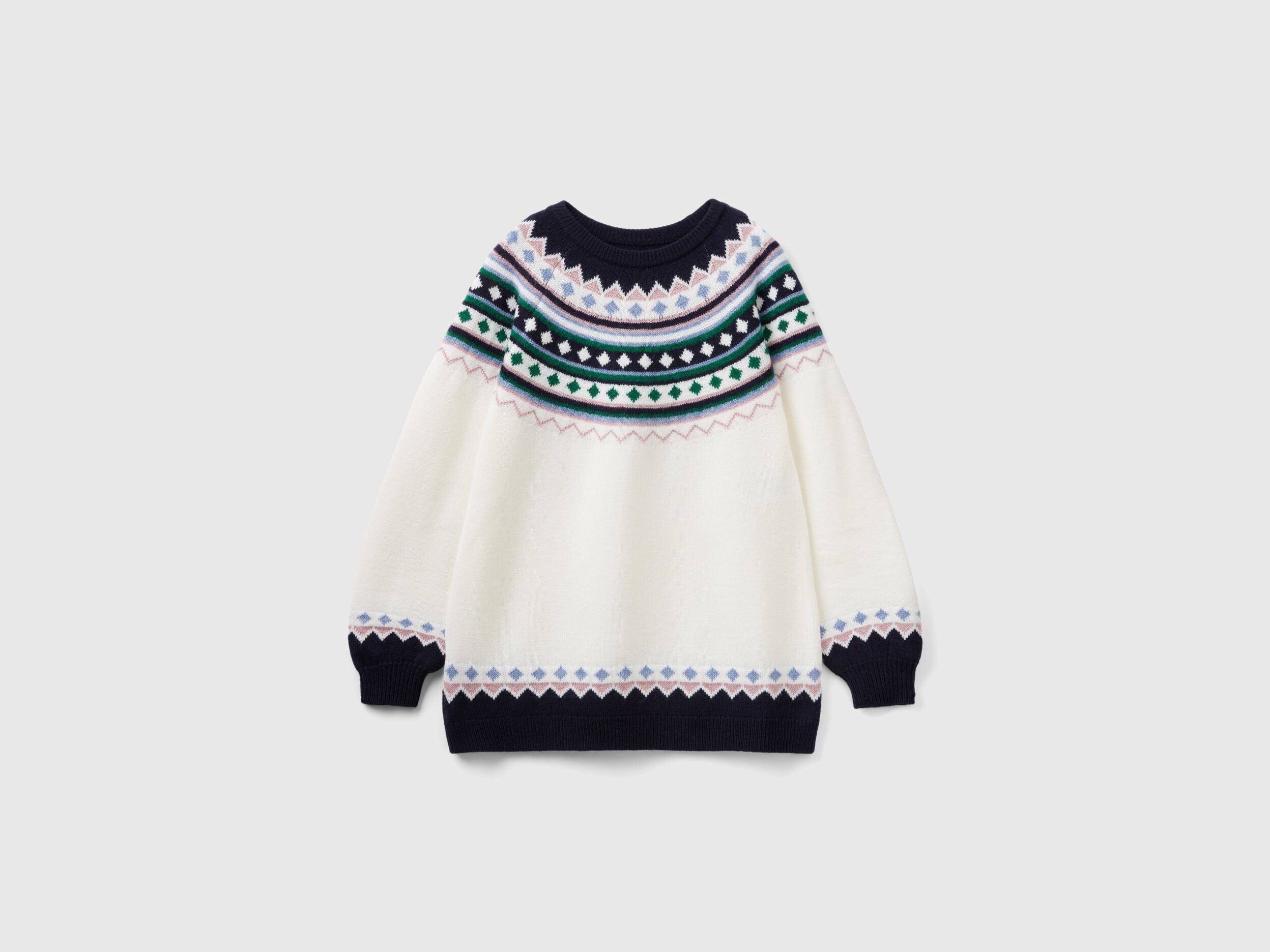 Benetton jacquard clearance sweater