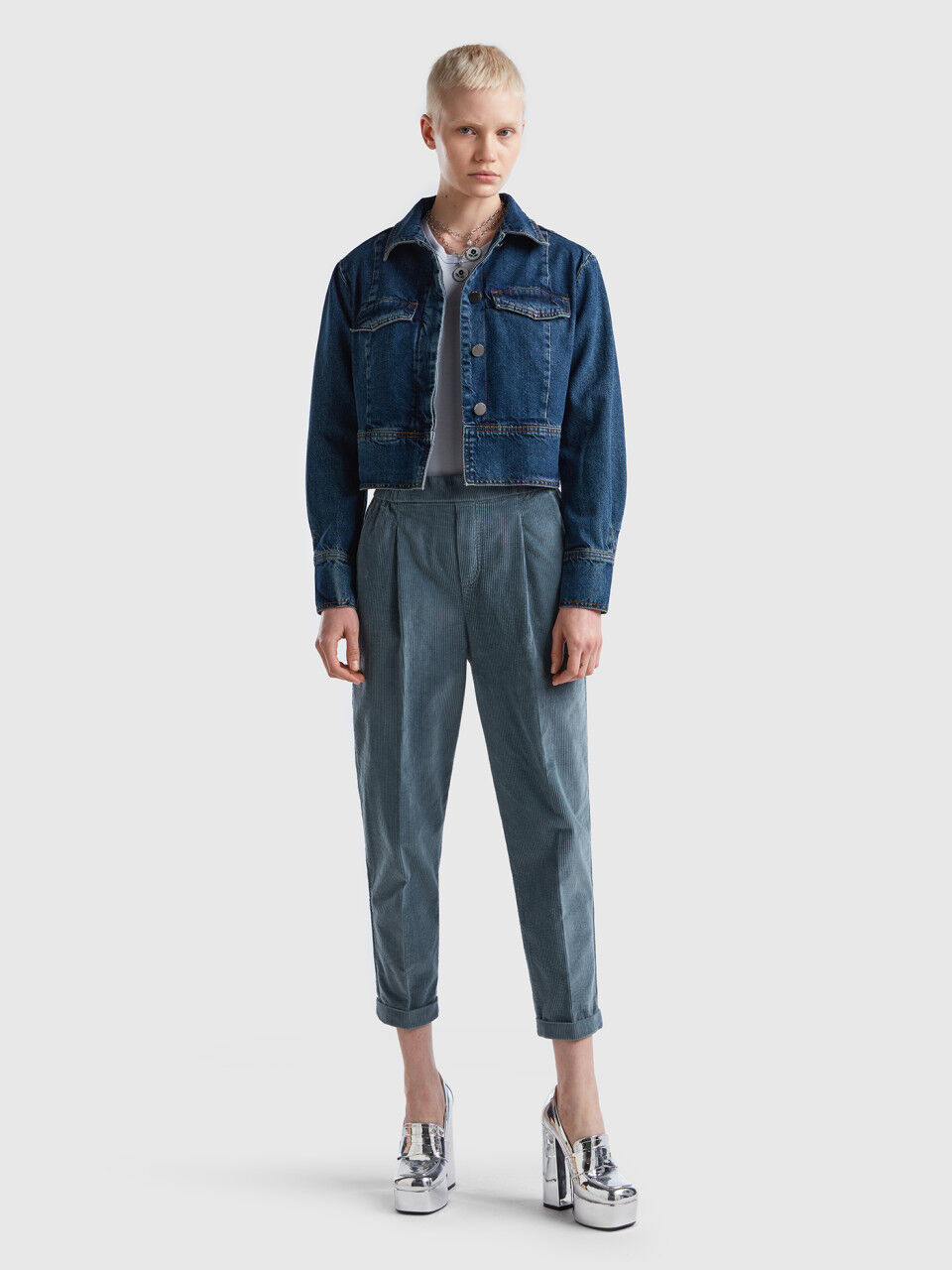 Boxy denim outlet jacket